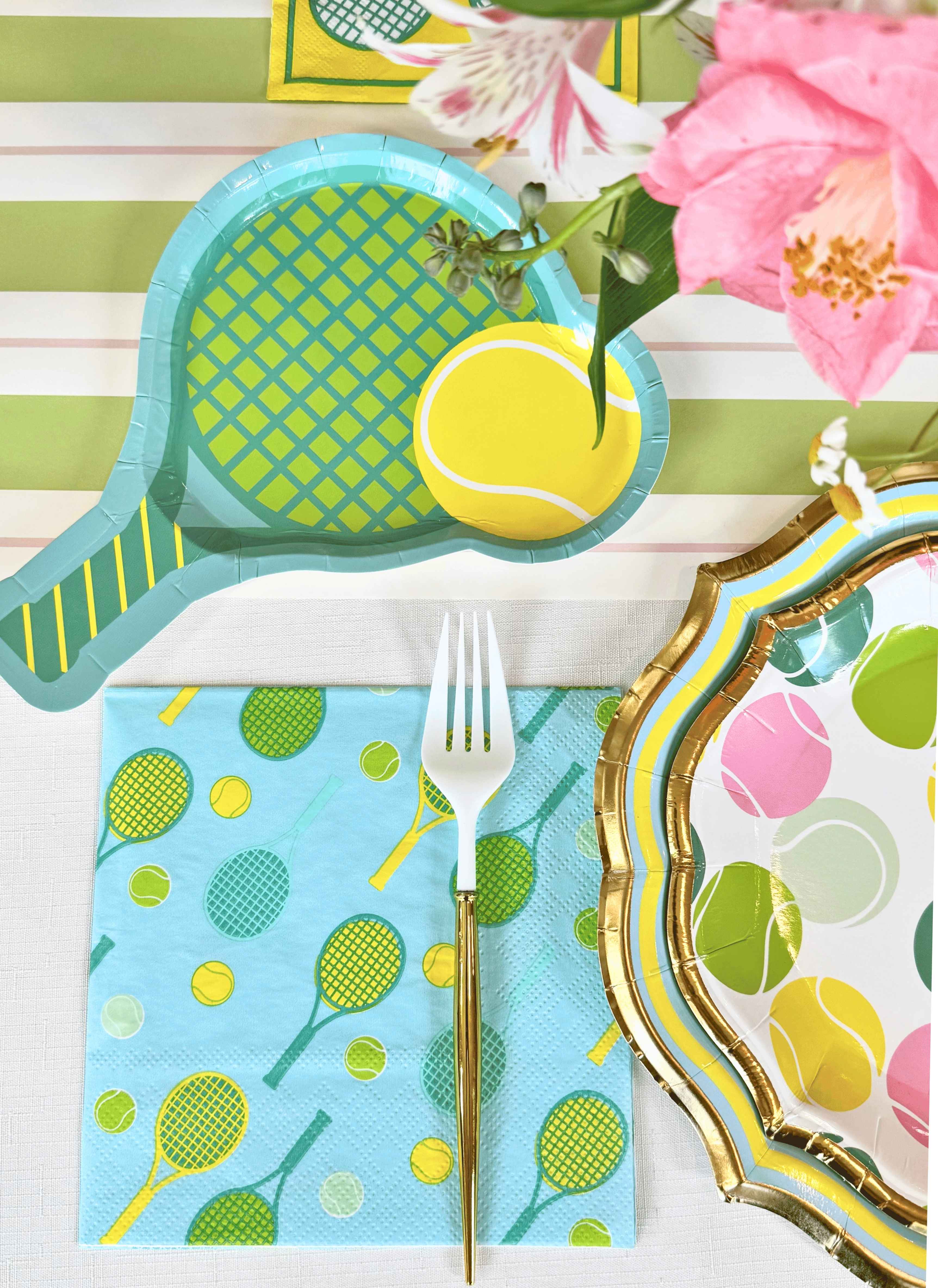 Premium Tennis Racket Appetizer & Dessert Plates - Set of 8 | Elegant Serving Dishes for Sports-Themed Parties, Tennis Events & Game Day Snacks