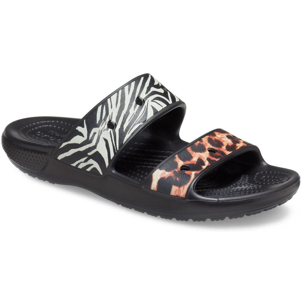 Crocs Unisex Classic Tie Dye Two-Strap Sandals - Comfortable Slide Shoes for Men & Women - Perfect for Beach, Pool, and Casual Wear