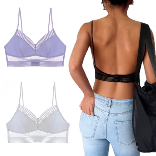Purple+white/Bra