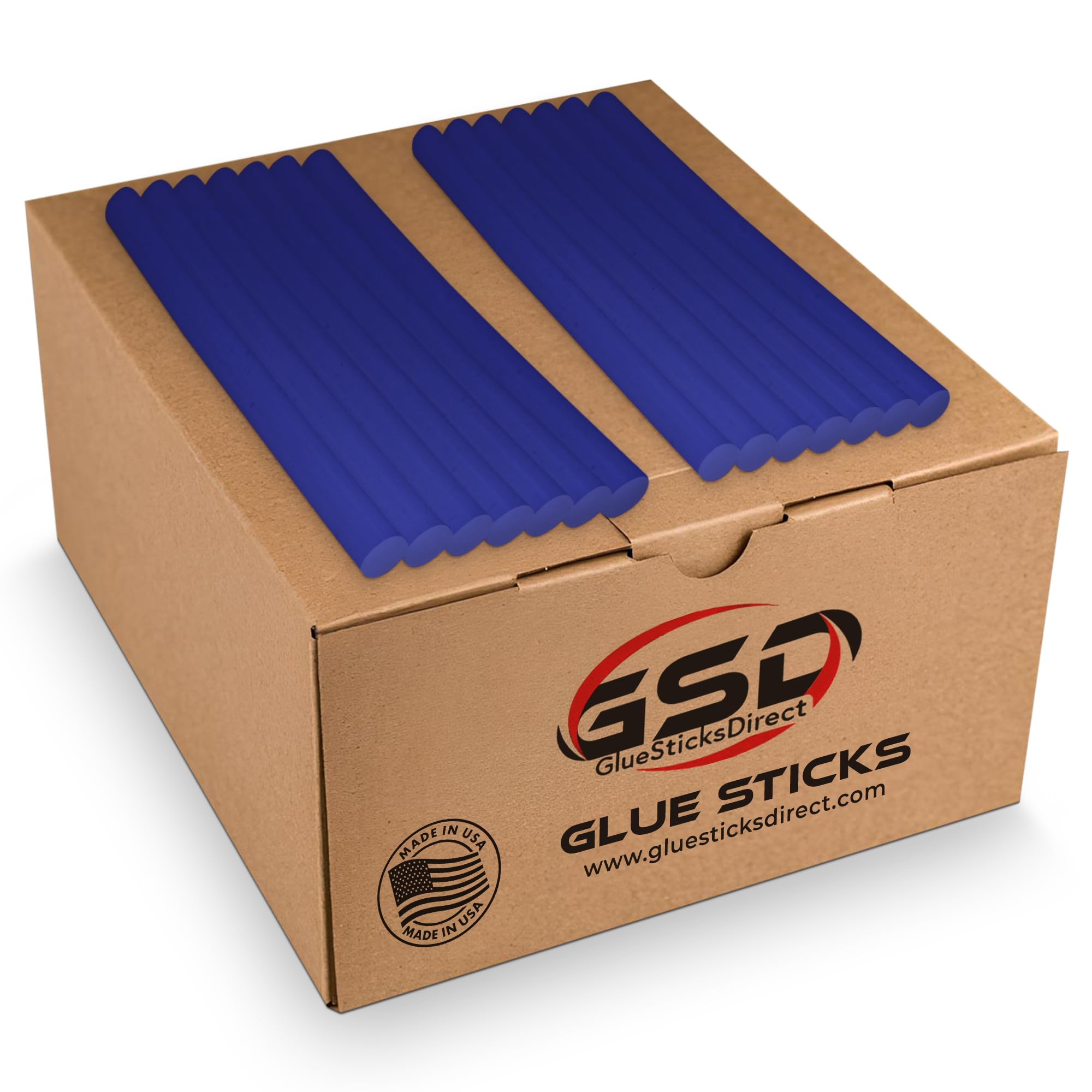 Premium Full Size Hot Melt Glue Sticks for Glue Gun - Bulk 4 Inch Blue Adhesive Sticks (225 Count, 5lbs) - Compatible with Most Glue Guns - Ideal for DIY Crafts, Home Repairs, School Projects & Industrial Use - 7/16