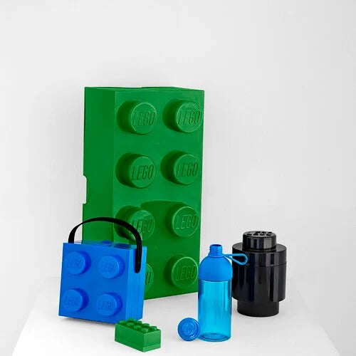 LEGO Compatible 0.5L Transparent Blue Water Bottle - Perfect for School, Gym & Outdoor Activities