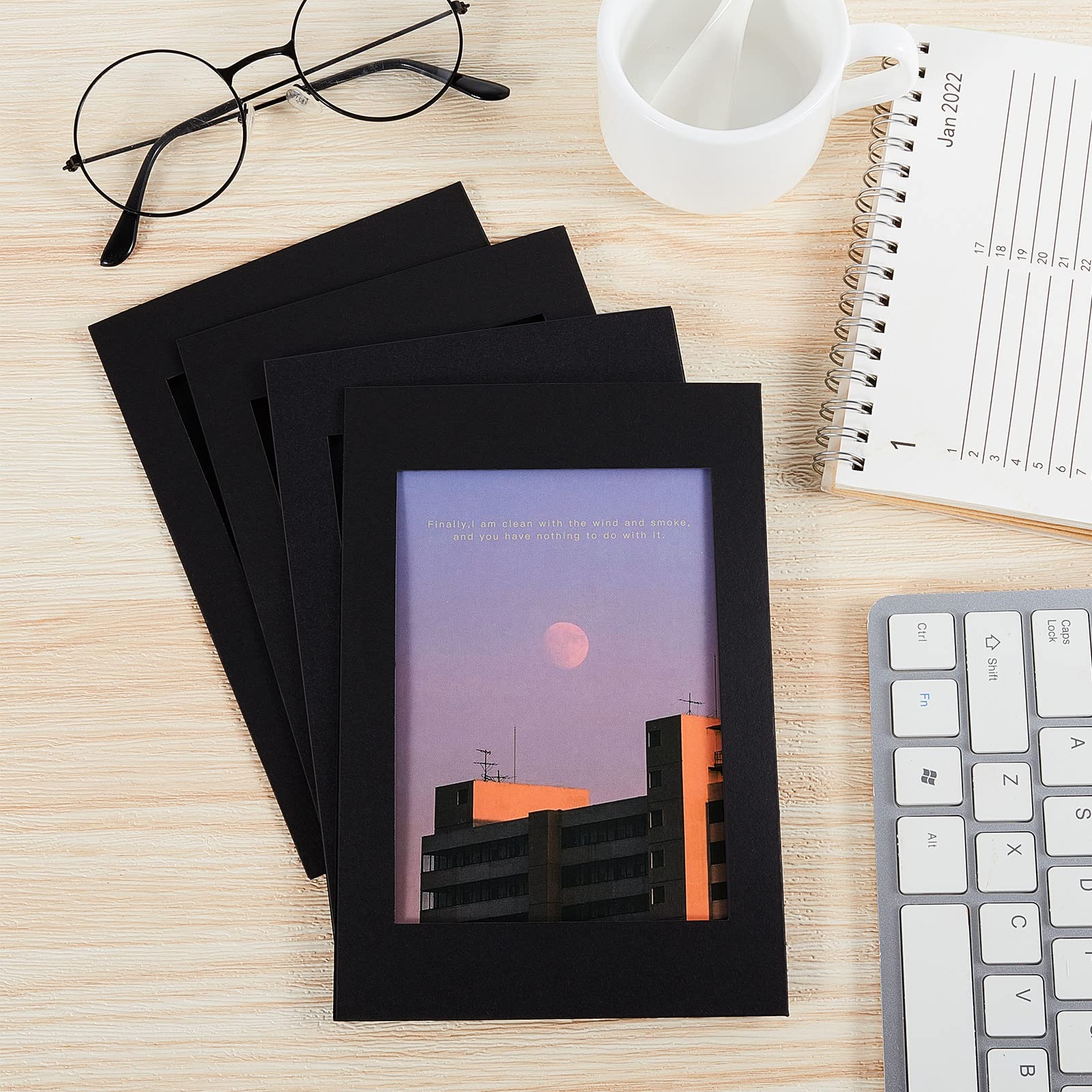 Juexica 100-Pack 4x6 Black Cardboard Photo Frames with Easel Stand - DIY Picture Frames for Family Photos, Art Displays, Christmas Decor, Graduation & Wedding Memories - Perfect for Home, Office & Event Decorations