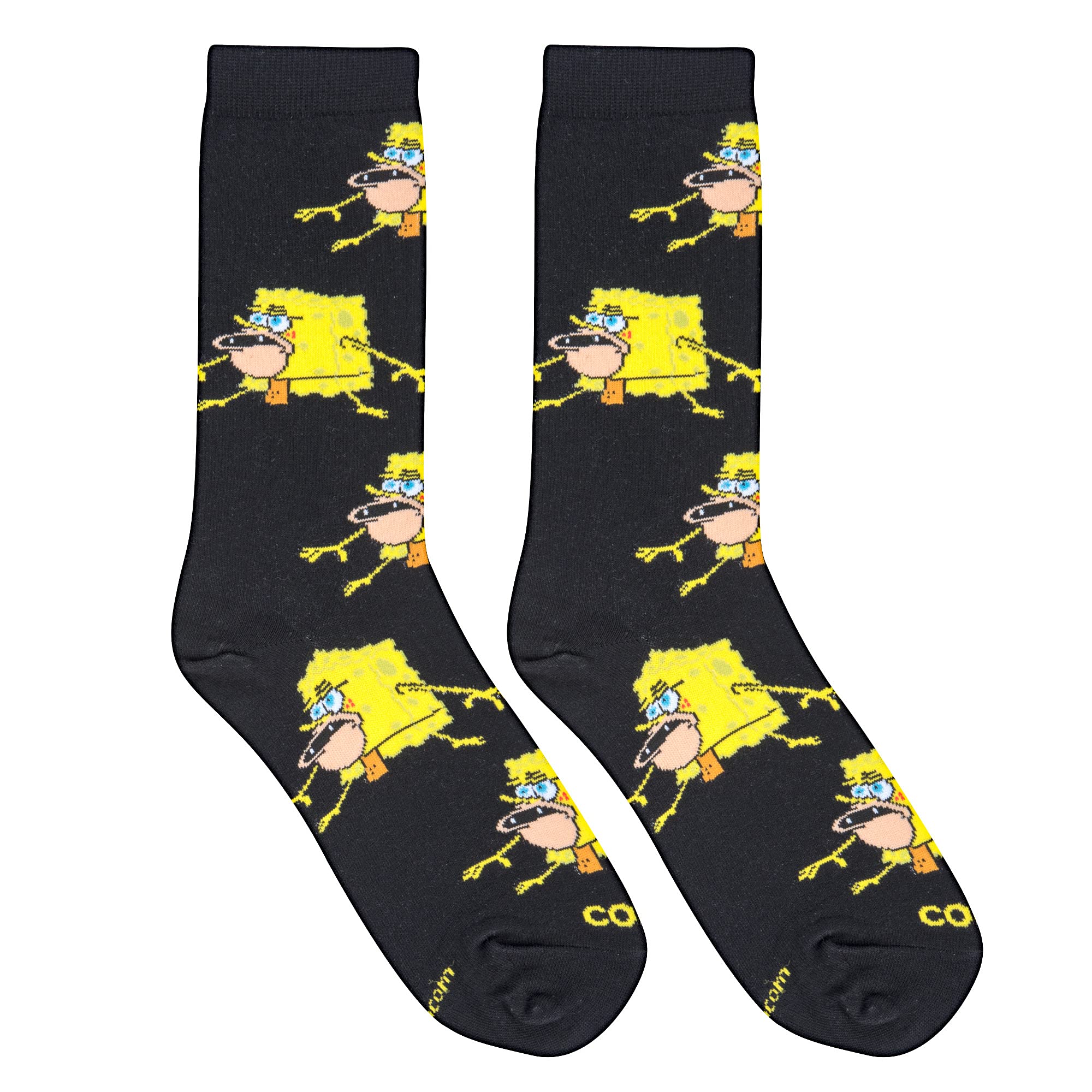 Funny Prehistoric Spongebob Graphic Print Socks for Men & Women - Comfortable Crew Socks with Cool Designs - Perfect for Gifts, Cosplay, and Daily Wear