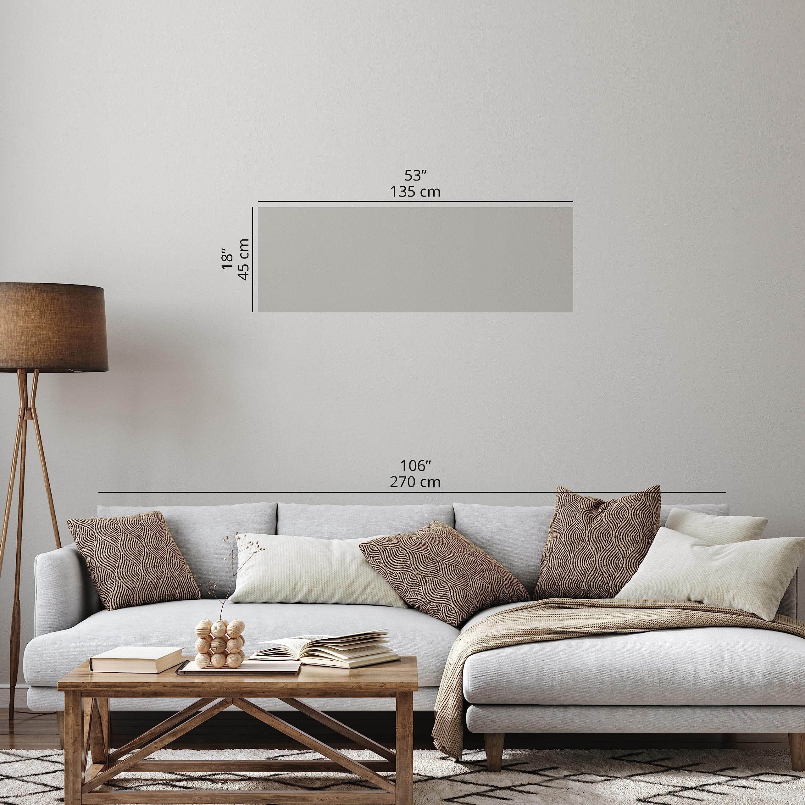 New York City Skyline Canvas Wall Art - 53x18 Inch Framed Panoramic Print, Stretched Painting for Home & Office Decor | Perfect for Living Room, Bedroom & Office Spaces