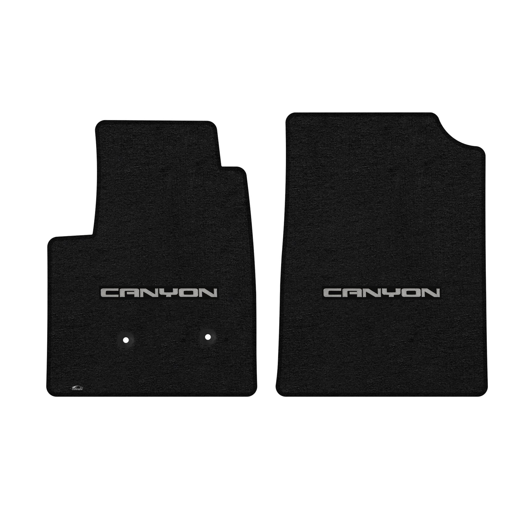 Premium Custom-Fit Carpeted Floor Mats for 2015-2022 GMC Canyon Crew Cab - 2-Piece Luxury Car Floor Liners Set in Charcoal | LogoMat Brand | Perfect for Road Trips & Daily Commuting