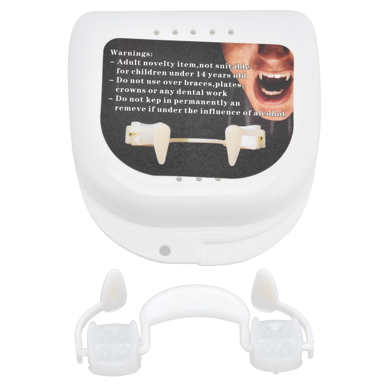 Retractable Vampire Fangs - Reusable Fake Teeth for Halloween Costumes, Horror Parties & Role-Playing | Scary Dentures Props for Kids & Adults | Perfect for Cosplay, Haunted Houses & Themed Events