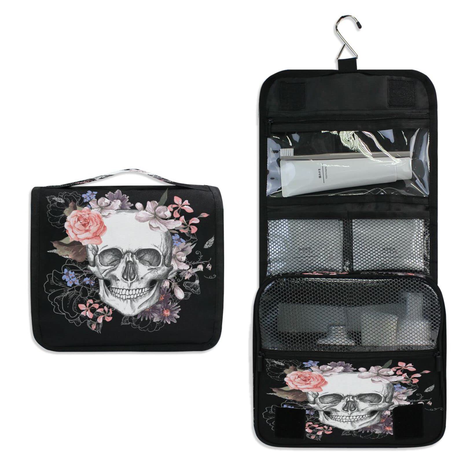Waterproof Travel Toiletry Bag for Women - Portable Cosmetic Organizer for Shower & Makeup
