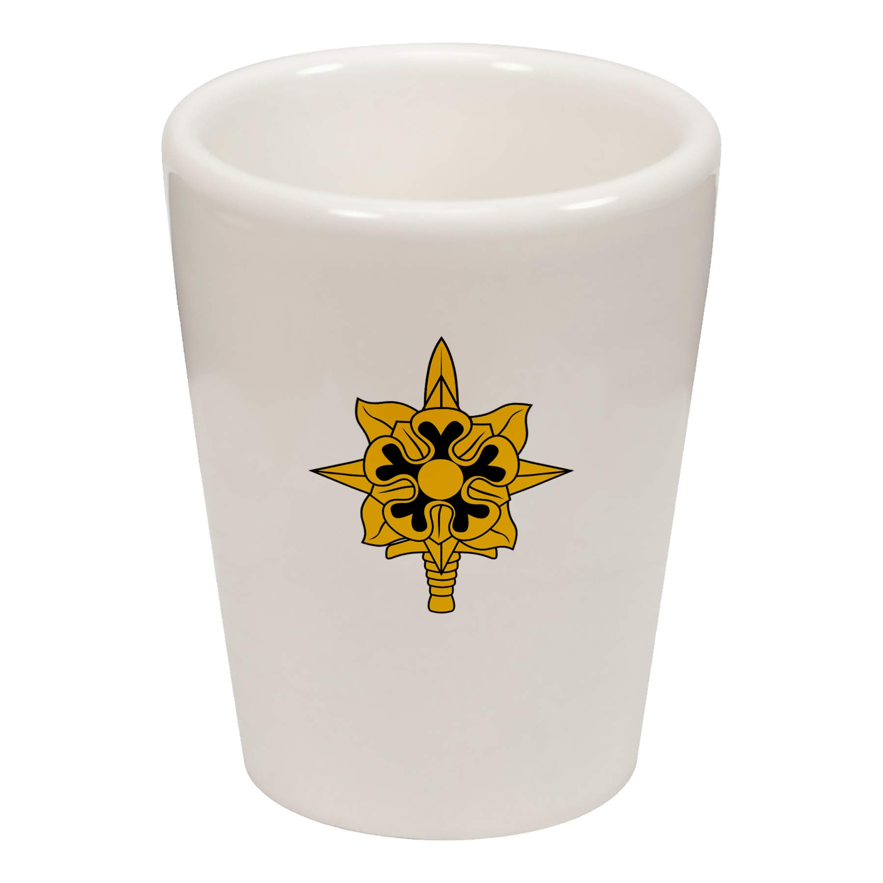 US Army Military Intelligence Shot Glass with Branch Insignia - Perfect for Military Gifts, Barware & Collectibles - Great for Home Bars, Parties & Veterans Events