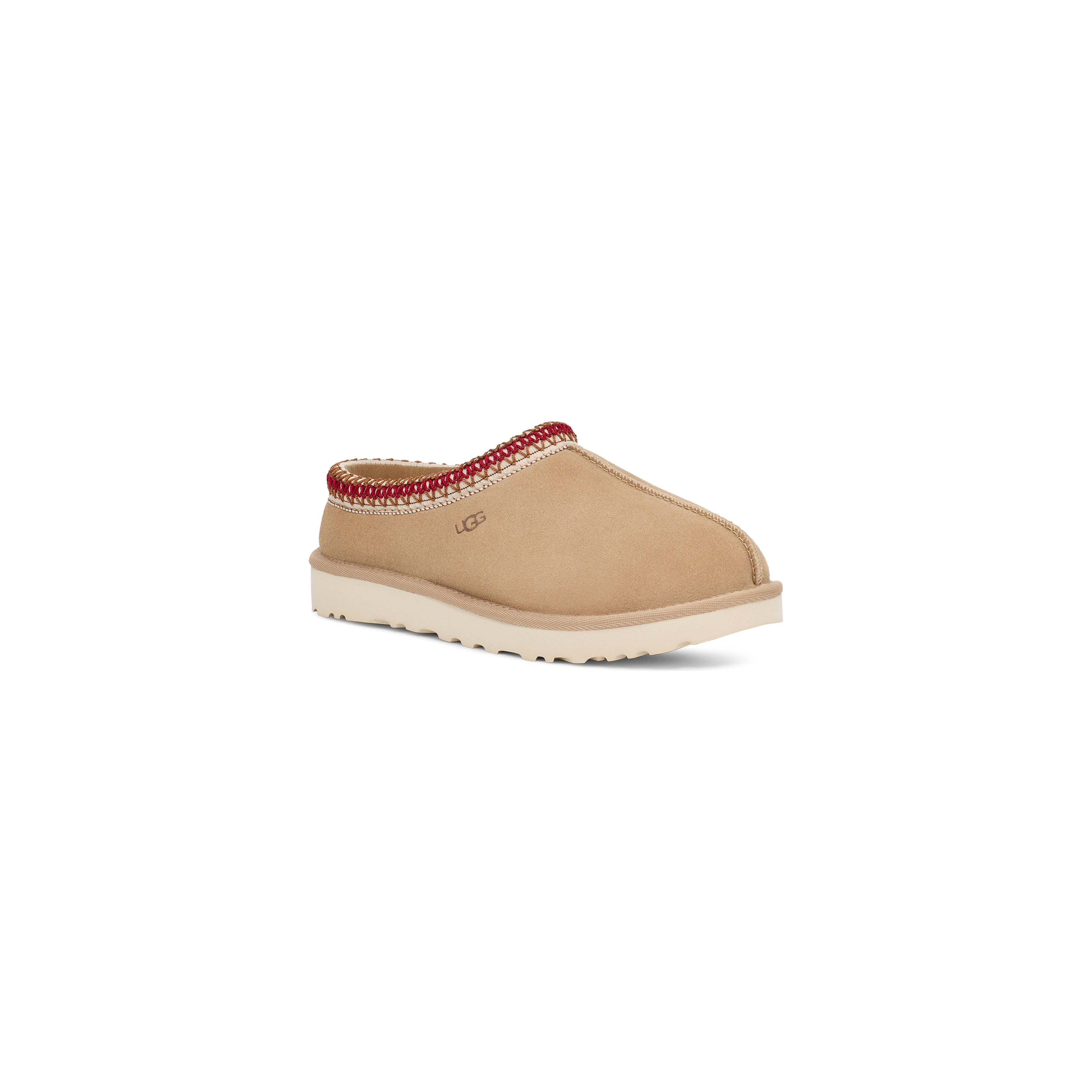 UGG Women's Tasman Slippers in Sand & Dark Cherry - Cozy Indoor/Outdoor House Shoes for Winter Comfort