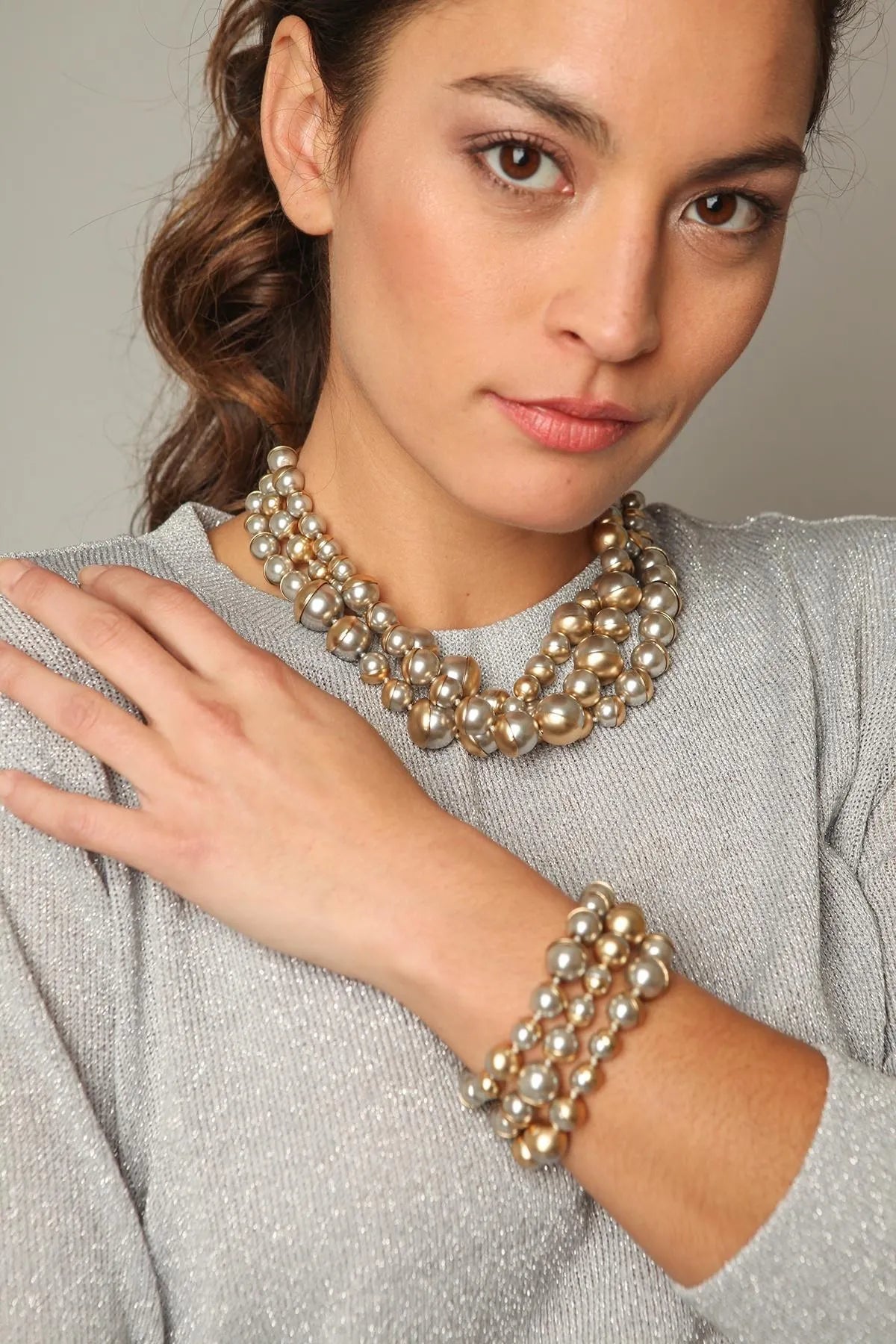 Elegant Half Moon Pearl Statement Necklace for Women - Perfect for Weddings, Parties & Special Occasions