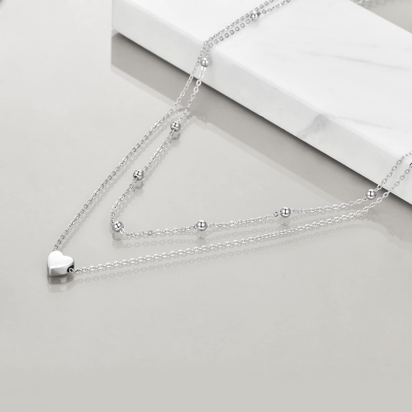 Tree of Life Lotus Daisy Layered Necklace - Sterling Silver Stacked Choker Jewelry for Women | Perfect Gift for Birthday, Anniversary & Everyday Elegance