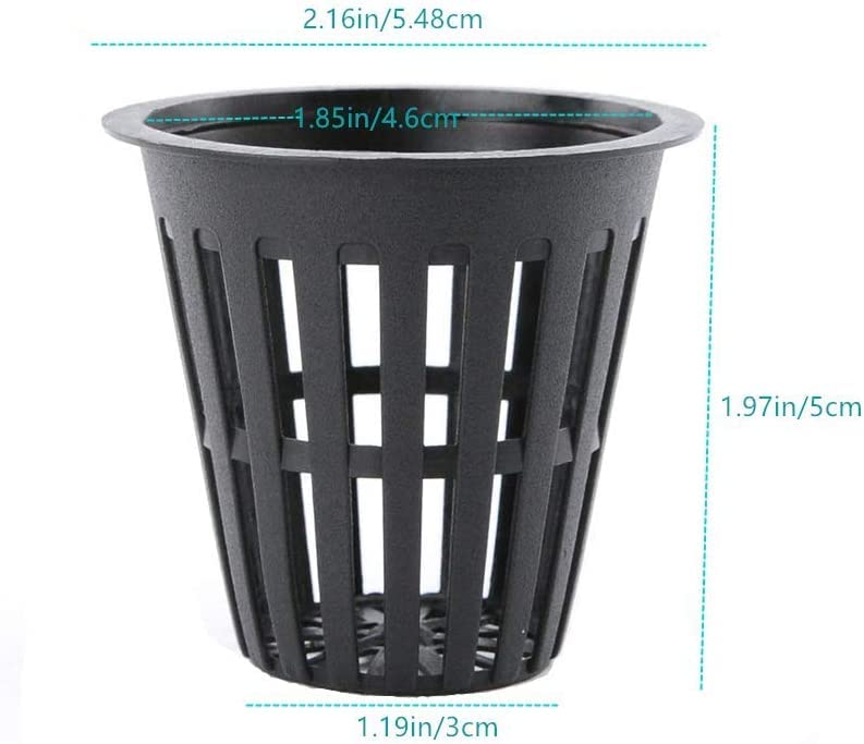50PCS 2 Inch Heavy Duty Hydroponic Net Pots - Round Slotted Mesh Cups for Hydroponics, Aeroponics & Indoor Gardening - Perfect for Lettuce, Herbs & Seed Starting