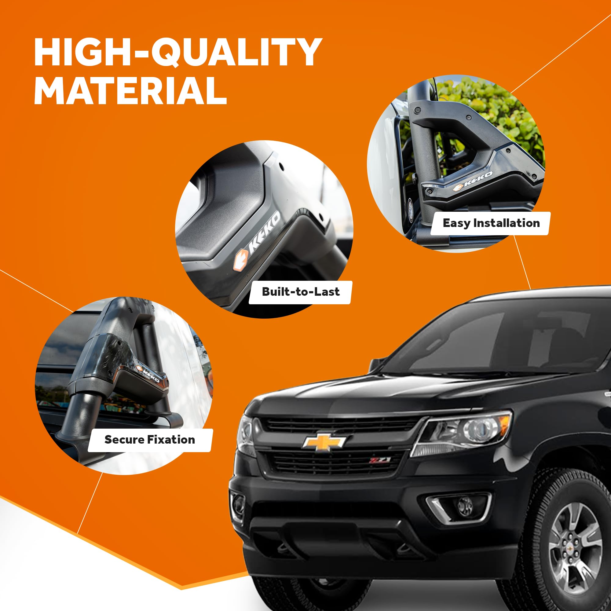 KEKO Truck Sport Bar for Colorado Crew/Quad Cab 2019-2025 - Alloy Steel & Carbon Steel - Easy Install for Off-Road Adventures