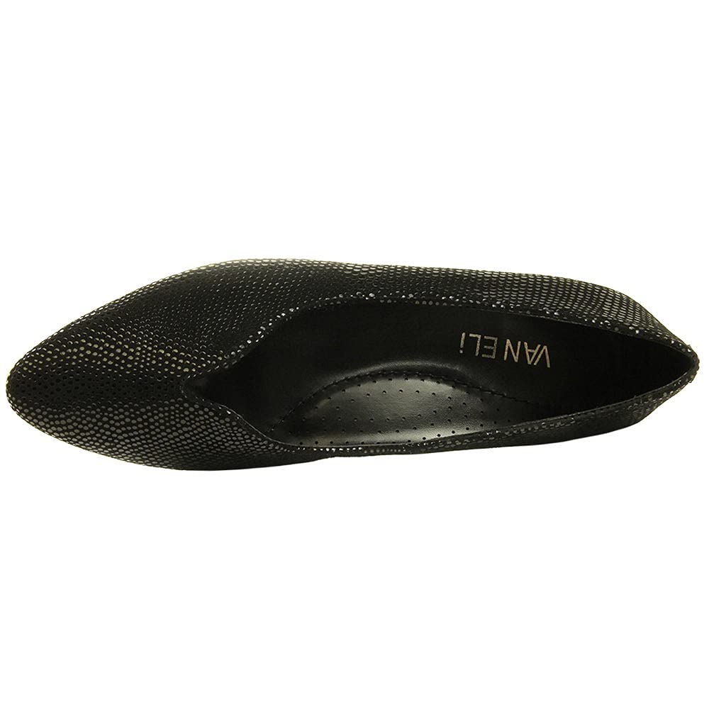 VANELi Women's Slip-On Casual Flats - Comfortable & Lightweight Black Shoes for Everyday Wear | Perfect for Work, Travel & Walking