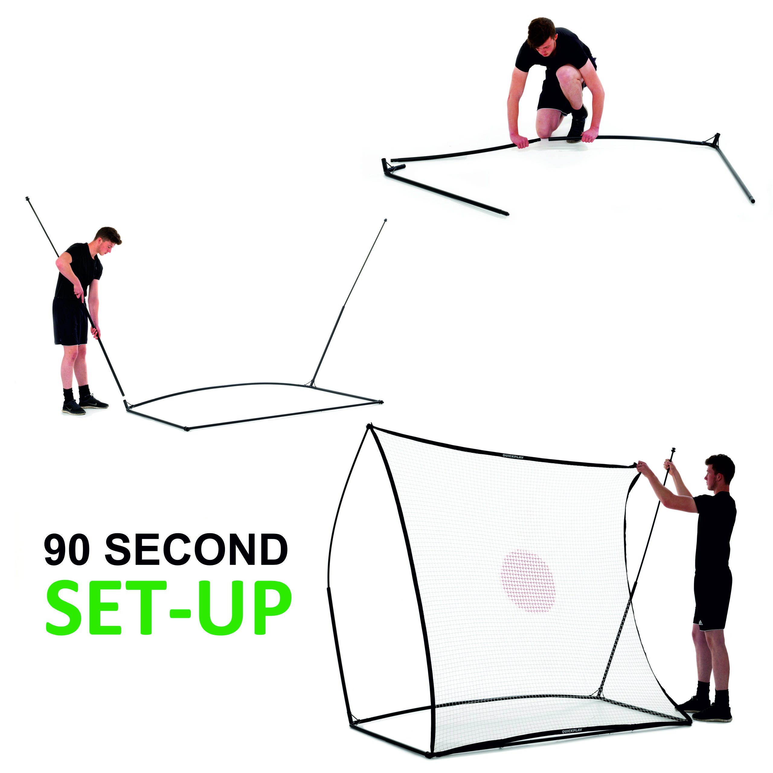 QUICKPLAY Spot Target Soccer Rebounder - Weather-Resistant Training Net with Carry Bag for Passing, Receiving & Trapping Drills | Perfect for Solo Practice, Team Training & Backyard Soccer | Great Gift for Soccer Players & Coaches