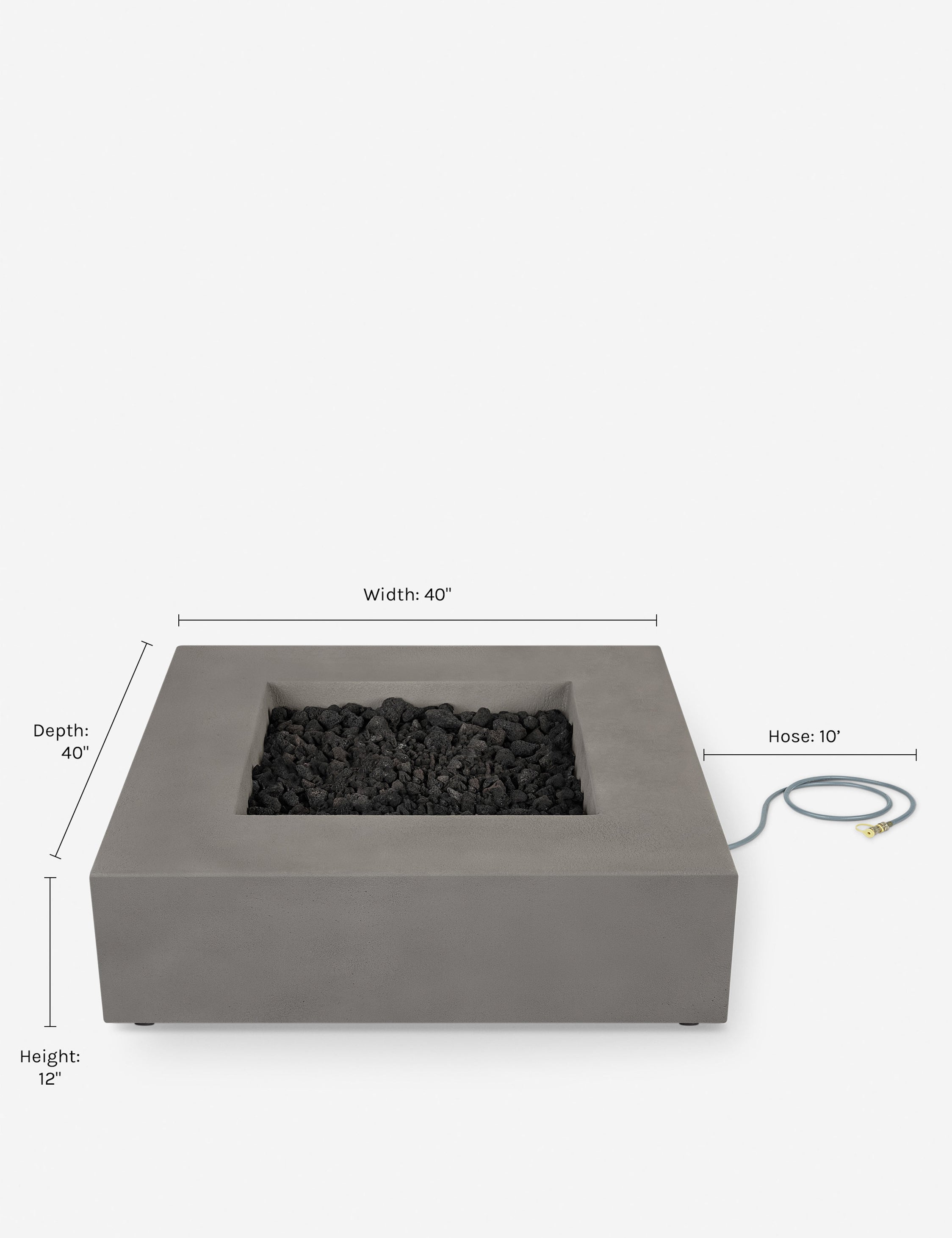 Auberon Outdoor Fire Table - Modern Fire Pit for Patio, Deck, Backyard - Perfect for Camping, BBQ, and Relaxing Evenings