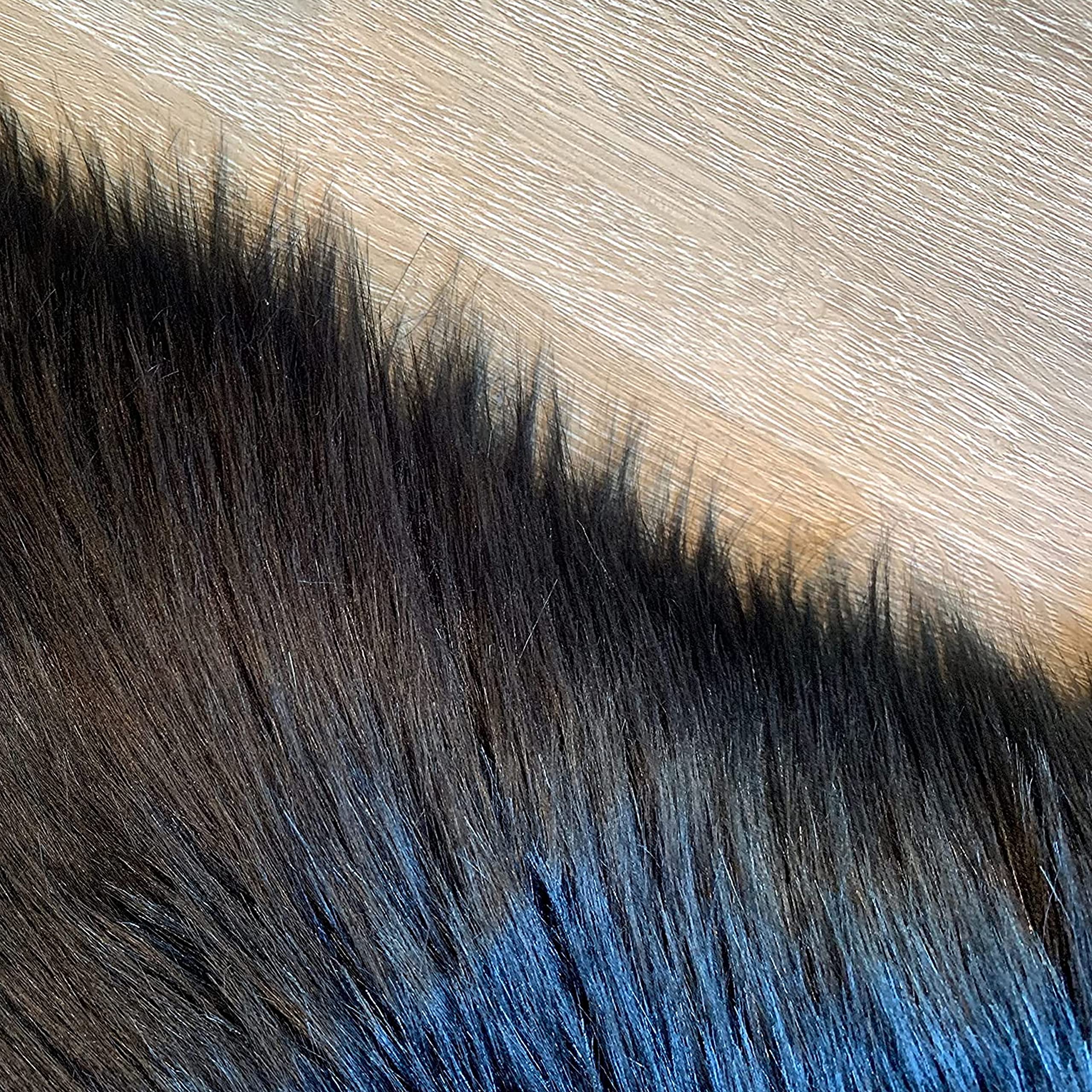 LAMBZY 5'x8' High Pile Super Soft Fluffy Faux Sheepskin Rug - Luxurious Black Faux Fur Area Rug for Living Room, Bedroom, Playroom & Nursery - Ultra Plush & Cozy Home Decor Accent for Floor, Chair or Bed