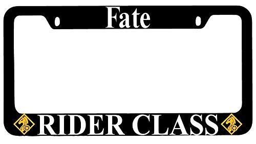 Fate Rider Class Black Metal License Plate Frame - Anime Car Accessories for Anime Fans - Perfect for Cars, Trucks, and Motorcycles