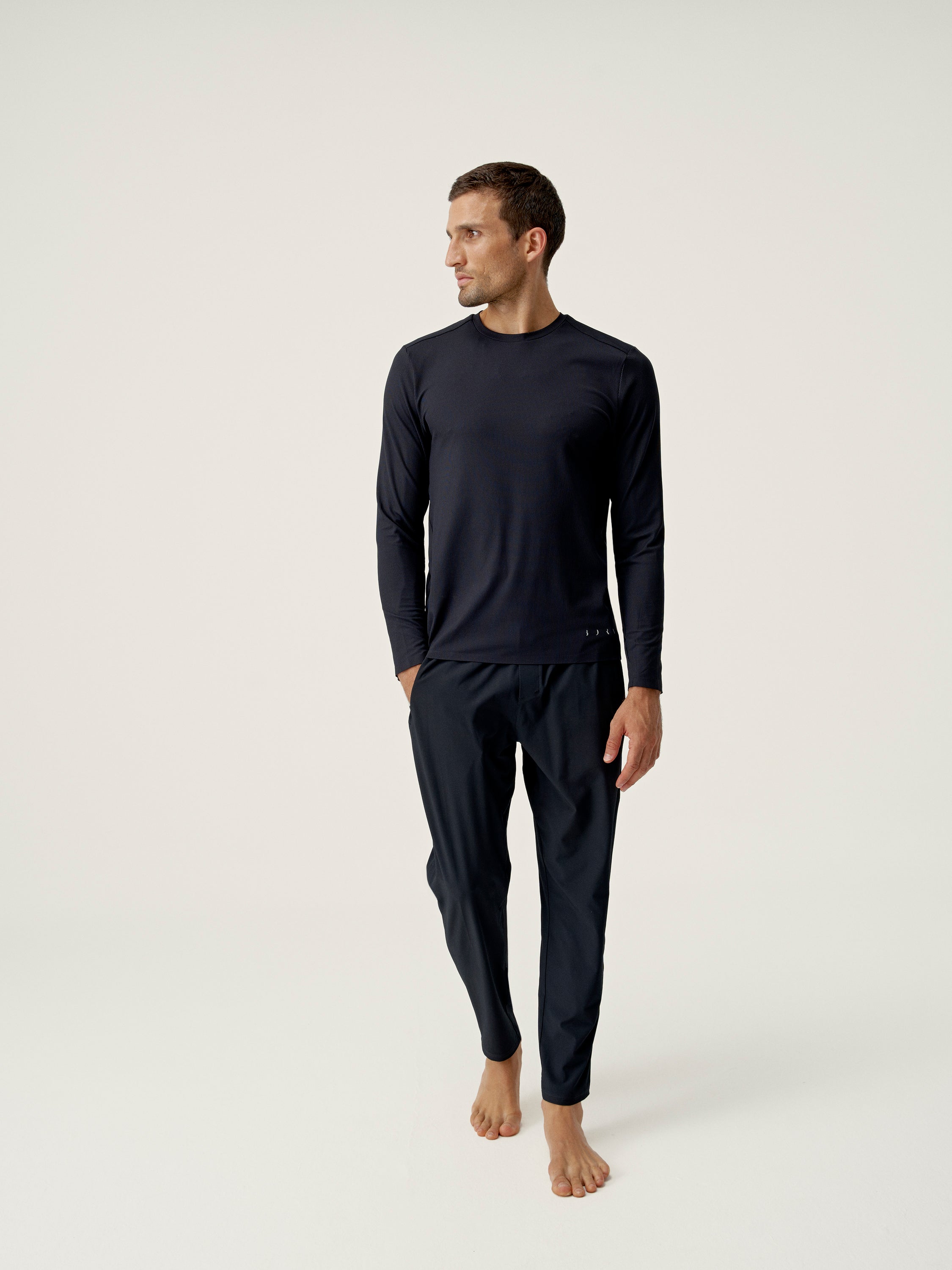 Born Okavango Jogger Pants for Men - Comfortable Black Athletic Running Joggers for Gym, Workout & Casual Wear