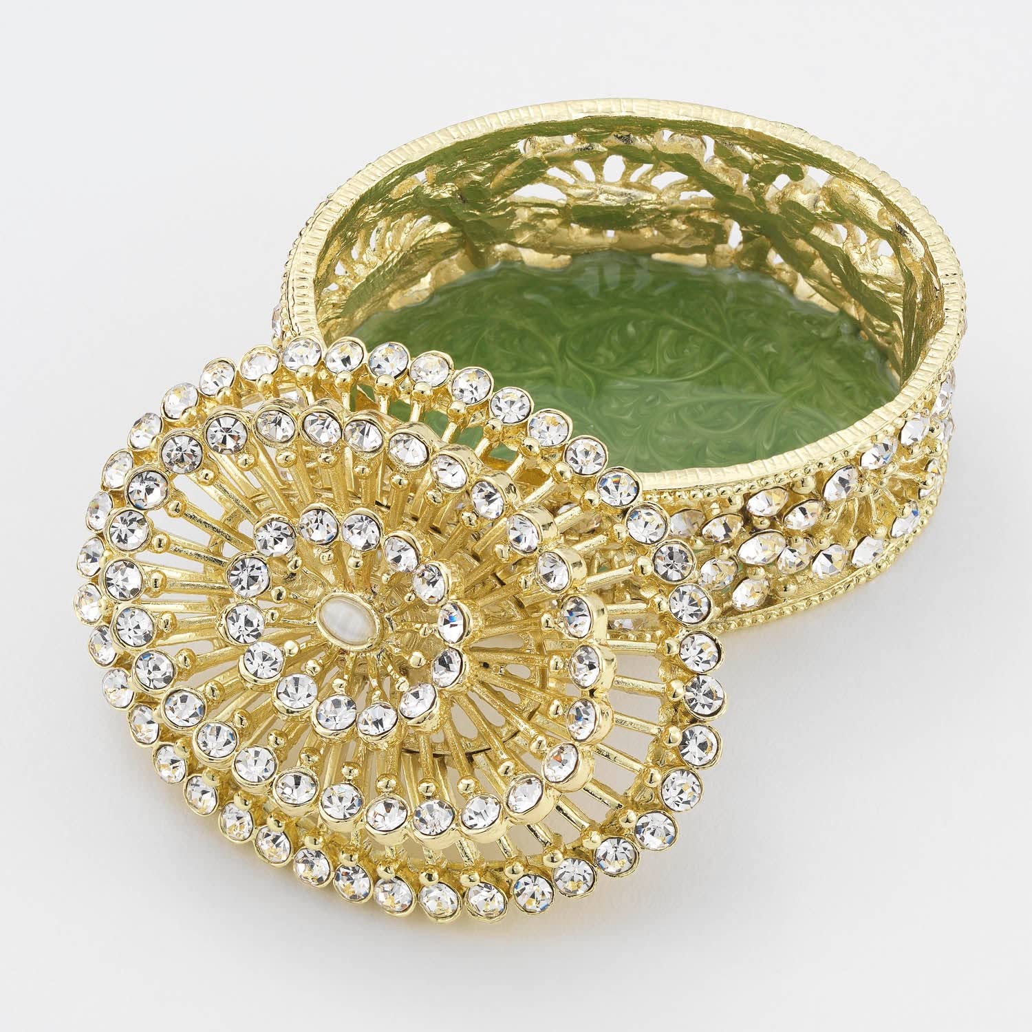 Olivia Riegel Jolene Gold Jewelry Box for Rings & Necklaces - Elegant Decorative Trinket Box for Women, Perfect for Dresser, Vanity & Gift Giving