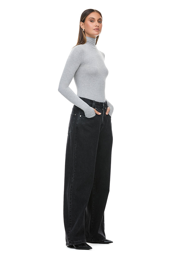 Premium Grey Marle Turtleneck Top for Women - Soft & Stylish Winter Knitwear - Perfect for Office, Casual Outfits & Layering