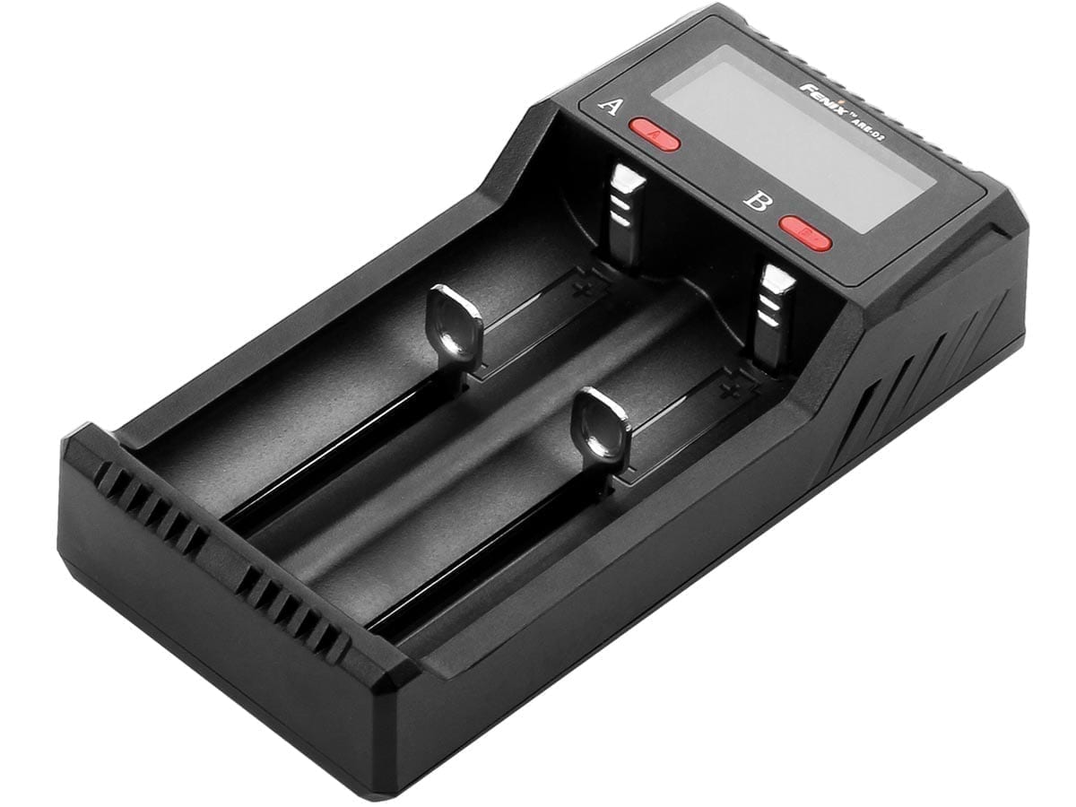 Fenix ARE-D2 Smart Battery Charger for AA AAA NiMH Li-ion - Fast Charging with LCD Display | Perfect for Home, Travel, and Emergency Kits