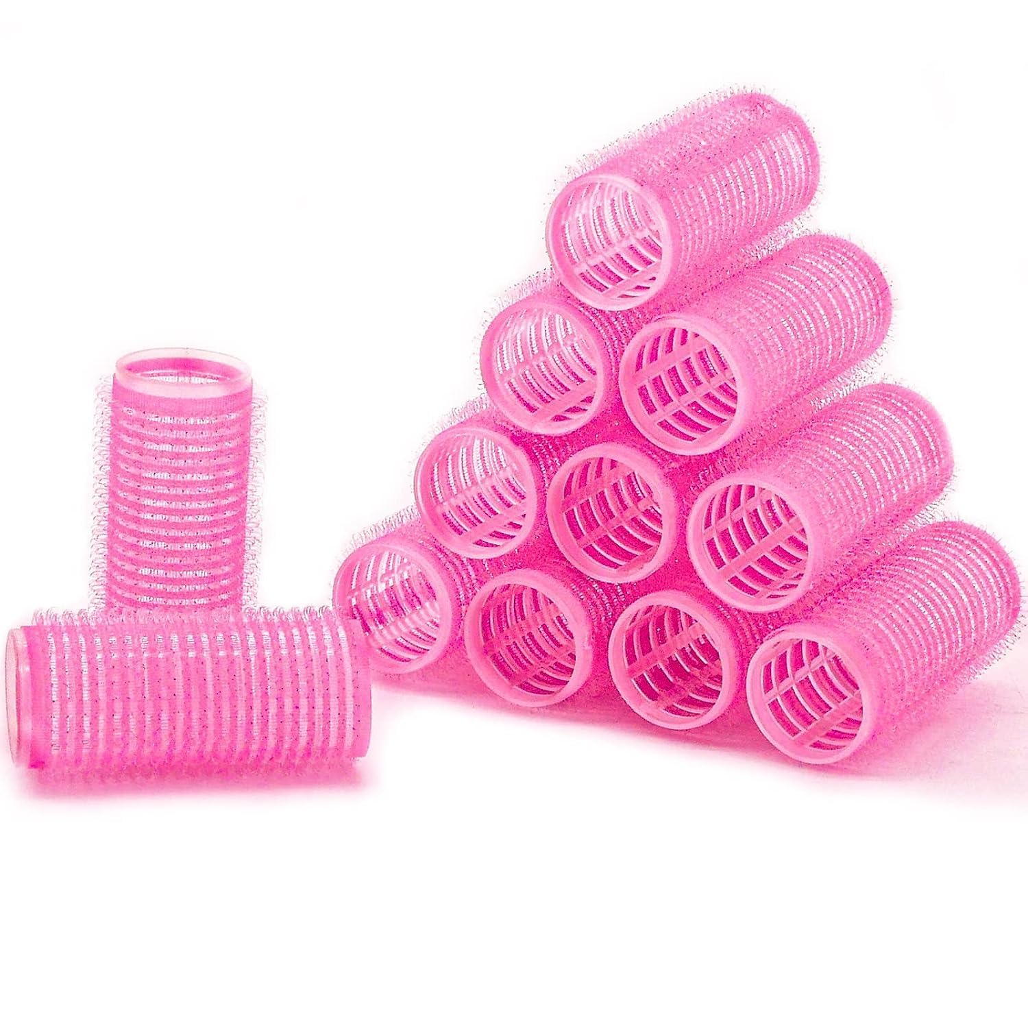 APOEM 12 Pack Self Grip Hair Rollers for Long Hair - Salon Quality DIY Curling Styling Tools (Medium Size, Assorted Colors) - Perfect for Home Use, Salon Styling & Creating Beautiful Curls
