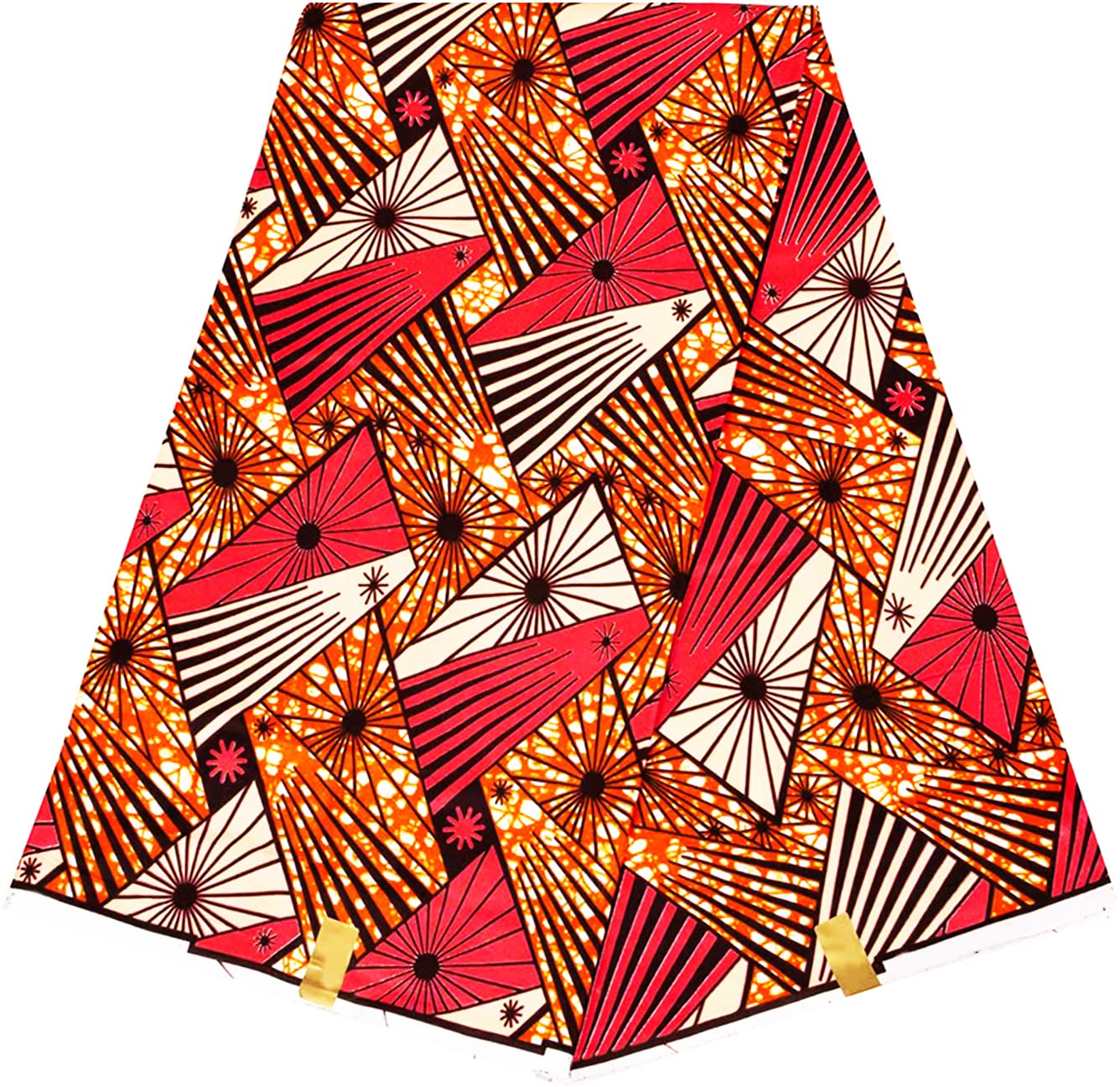 Alina Belle African Print Fabrics - 1 Yard Cotton Ankara Wax Dashiki Fabric for DIY Clothing, Quilting & Home Decor (Style A1)