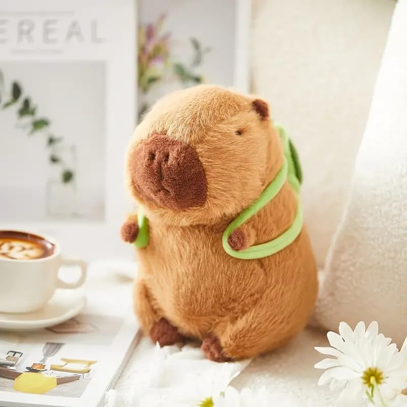 15-inch Soft Capybara Plush Toy - Cute Stuffed Animal Pillow with Carry Bag | Perfect Gift for Kids Birthday, Room Decor & Cuddling Companion