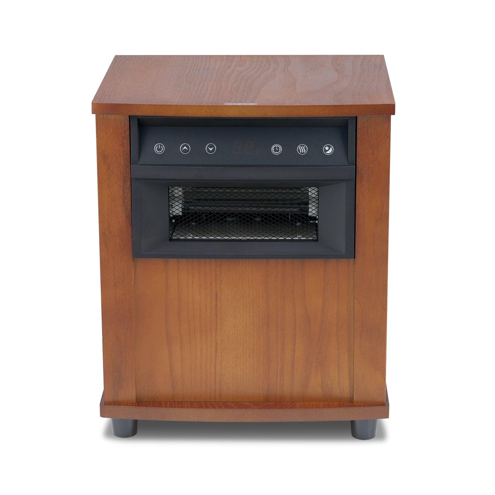 Large Digital LED Display Electric Infrared Wooden Space Heater with Timer - Perfect for Living Rooms, Bedrooms & Offices
