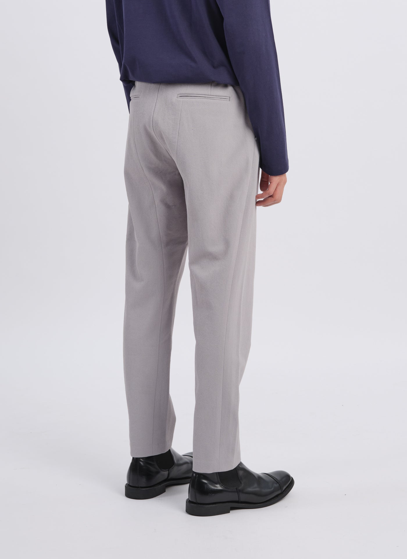 Solotex Gabardine Work Pants - Ankle Length Tapered Slim Fit Trousers for Men | Professional Office & Business Casual Wear