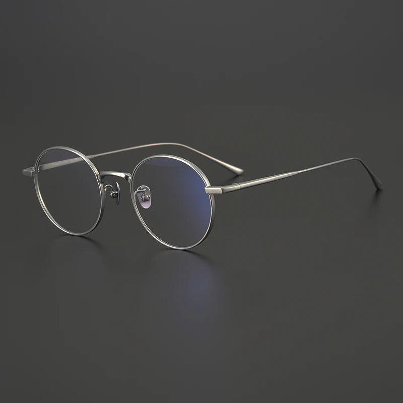 Aimee Unisex Full Rim Round Titanium Eyeglasses 1083 - Lightweight Durable Frame for Men & Women - Perfect for Reading, Working & Everyday Use