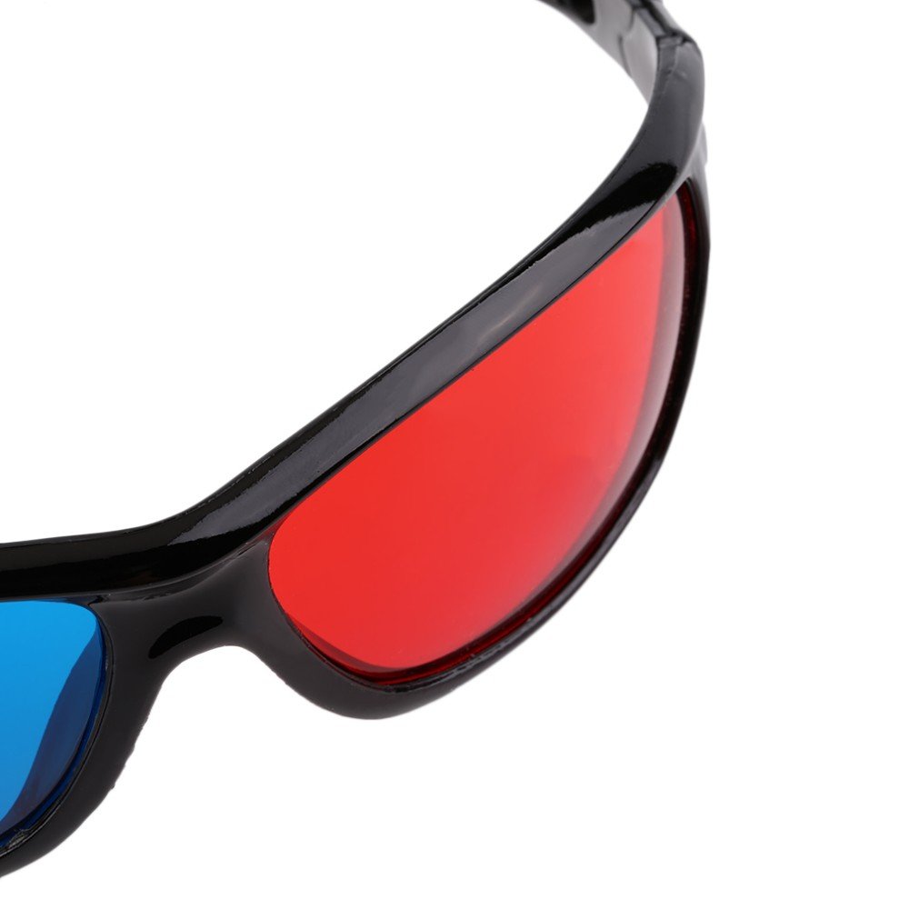Jambar JD-11-01 Red-Blue 3D Glasses - Anaglyph Sports Style (1-Pack) for TV, Computer, Projector & Magazine Viewing - Perfect for Movies, Gaming & 3D Comics