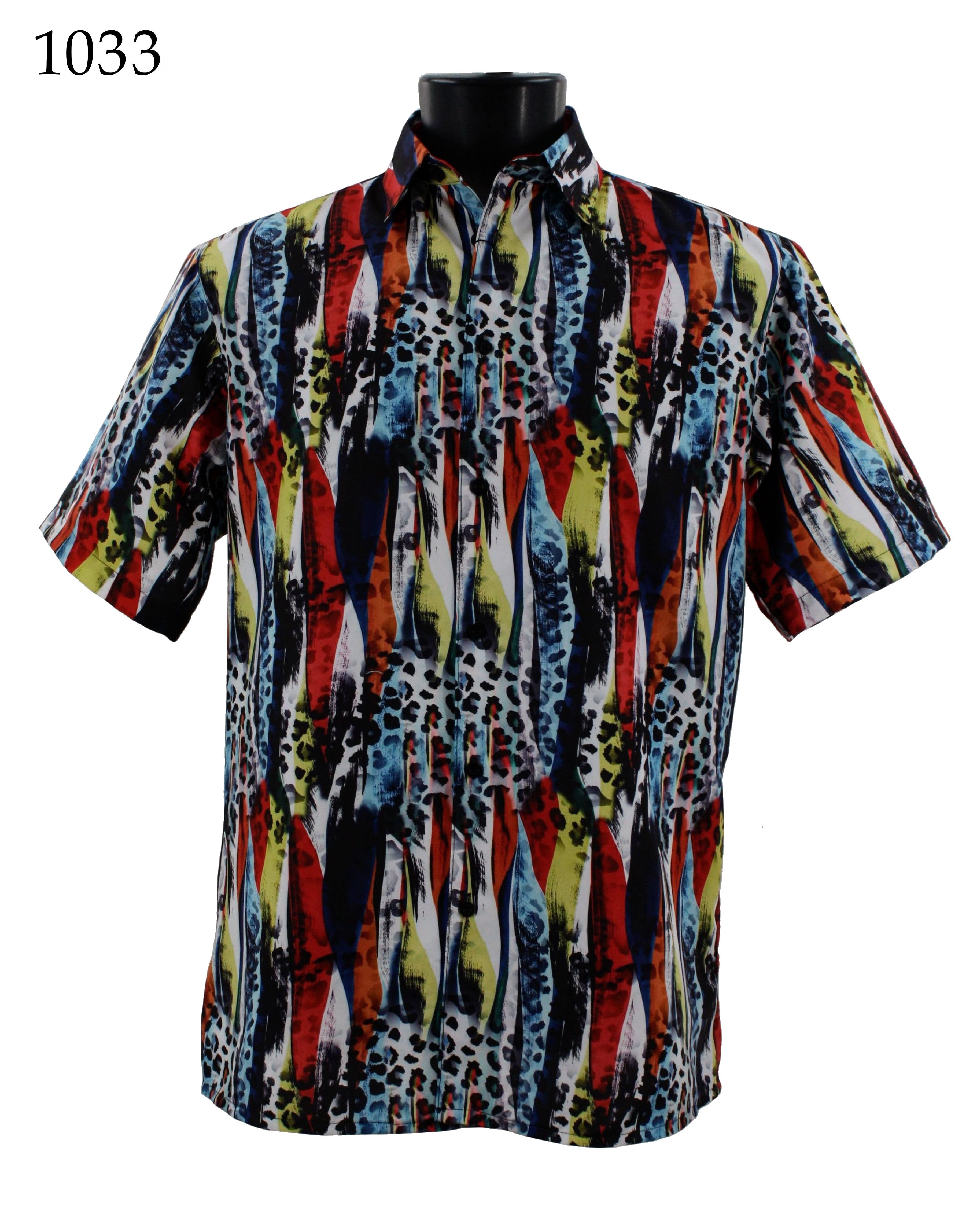 Bassiri Men's Short Sleeve Casual Shirt 1033 - Comfortable & Stylish for Summer, Office & Outdoor Activities