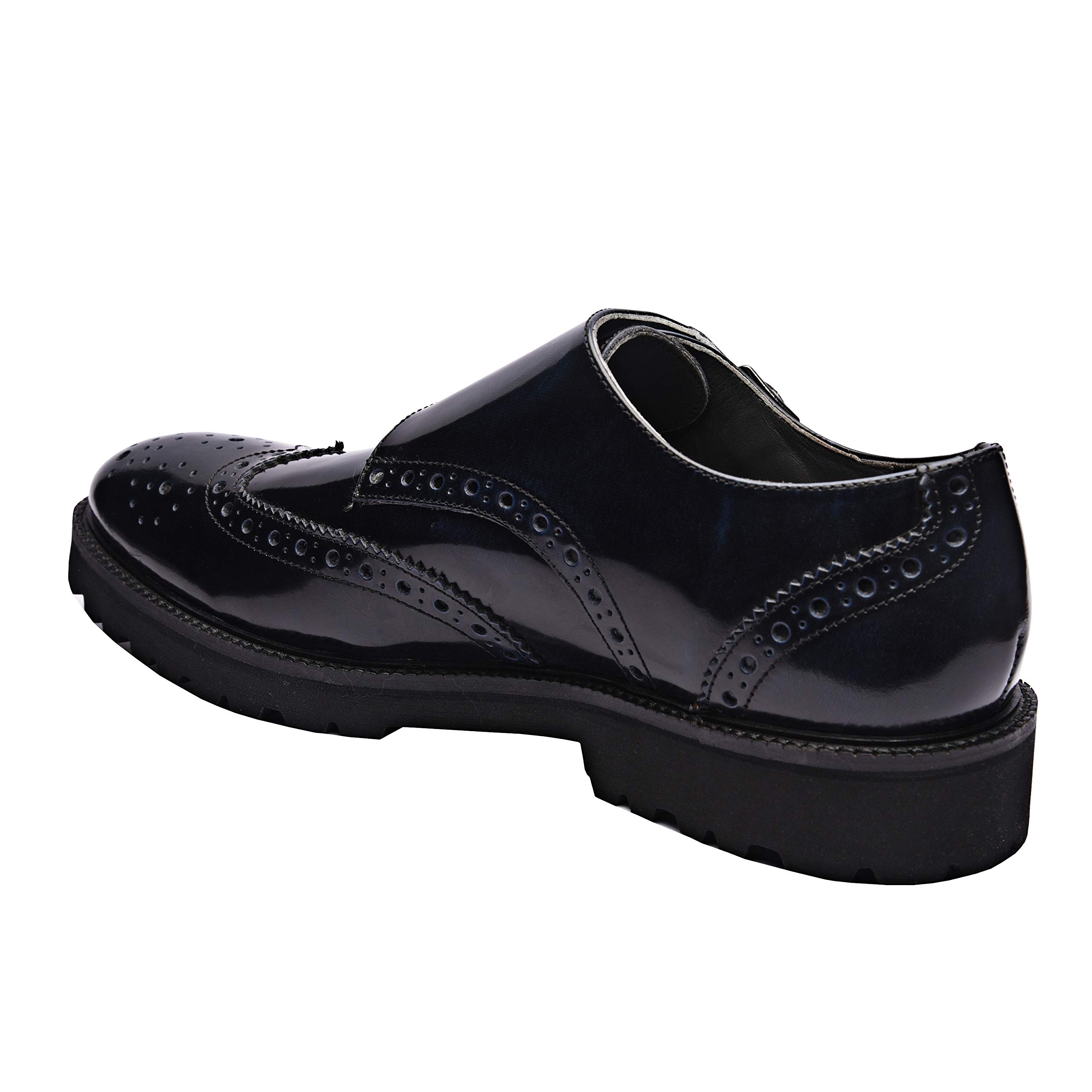 Genuine Leather Dress Shoes for Men | Luxury Double Monk Strap Wingtip Shoes | Handcrafted Lightweight EVA Sole | Trendy Casual & Formal Wear | Perfect for Office, Wedding & Business Events