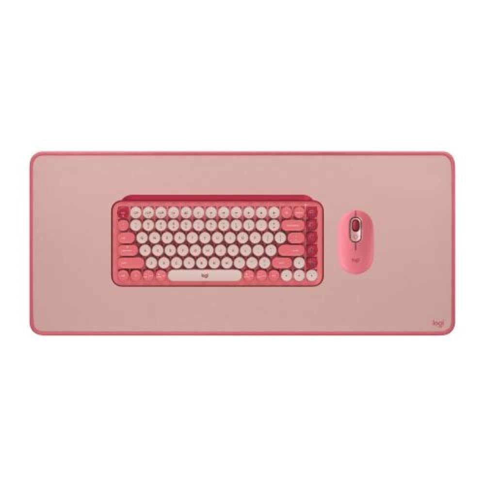 Logitech POP Keys Wireless Mechanical Keyboard with Customizable Emoji Keys - Includes POP Mouse & Desk Mat for Home Office, Gaming, and Creative Workspaces