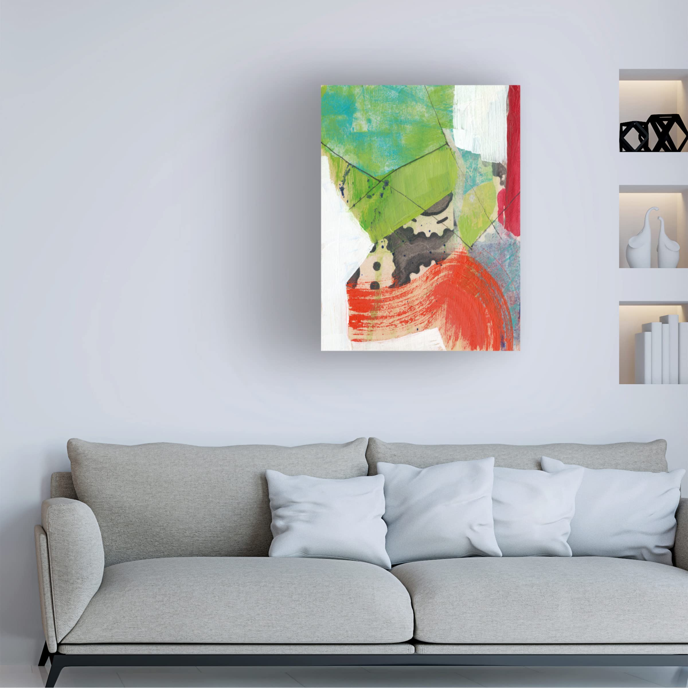 Trademark Fine Art 'Gear Head I' Canvas Wall Art by Jennifer Goldberger - Modern Home & Office Decor for Automotive Enthusiasts
