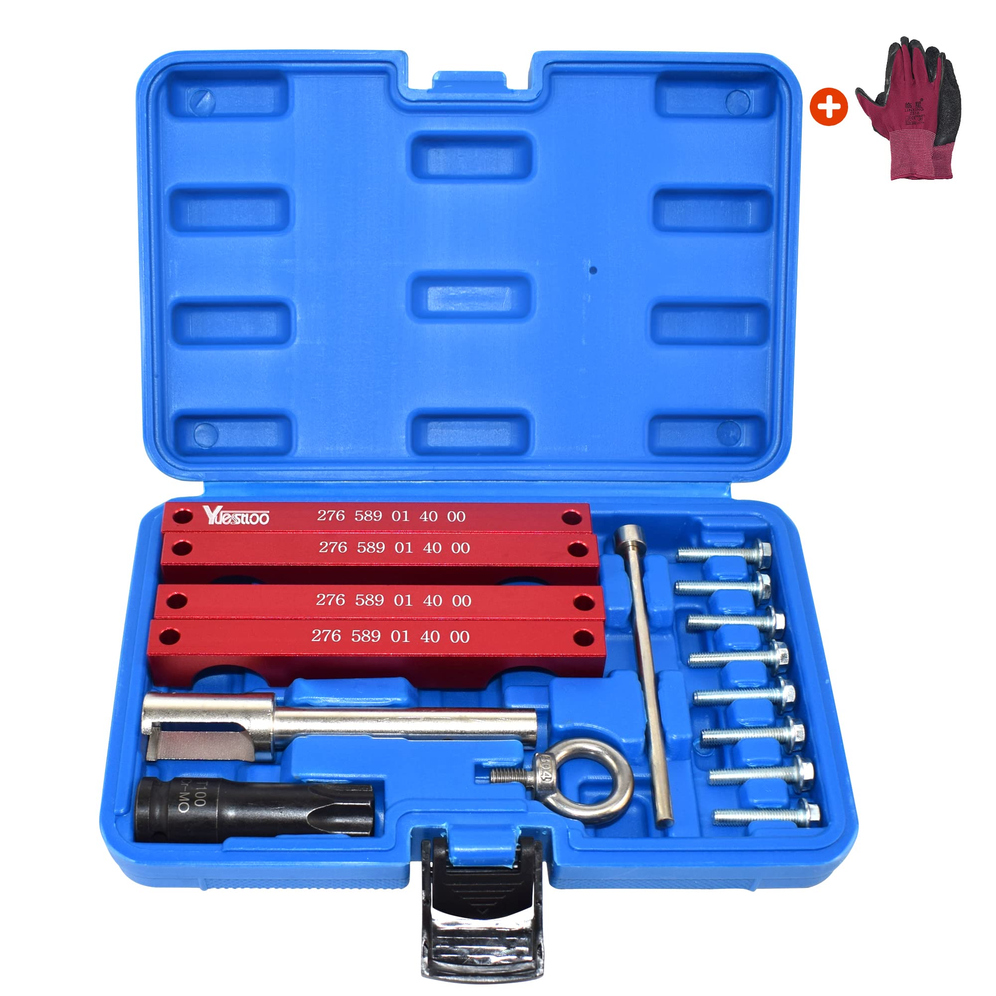 Mercedes Benz Engine Timing Tool Kit with Camshaft Adjuster - 4 Piece Professional Automotive Repair Set for DIY Mechanics & Professional Technicians - Perfect for Engine Timing Belt Replacement & Valve Adjustment Jobs