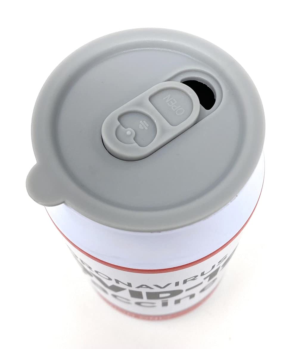 14oz Stainless Steel Tumbler Can Mixer with Sliding Lid - Insulated Travel Mug for Coffee & Drinks, Novelty Soda Can Design - Perfect for Outdoor Events, Camping & Office Use