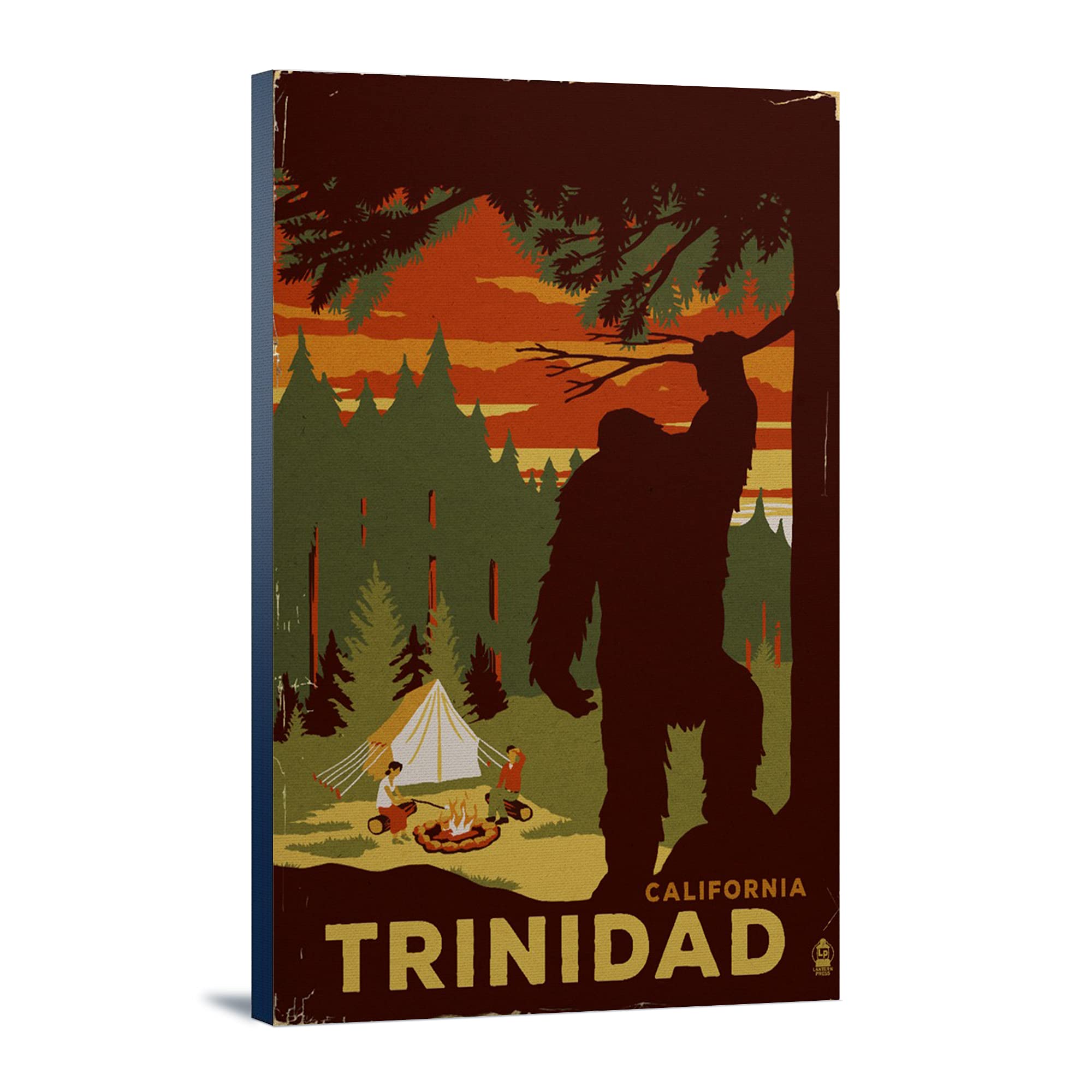 Lantern Press Trinidad California Bigfoot Wall Art - 16x24 Wrapped Canvas Print for Home & Office Decor - Perfect for Living Room, Bedroom or Gift