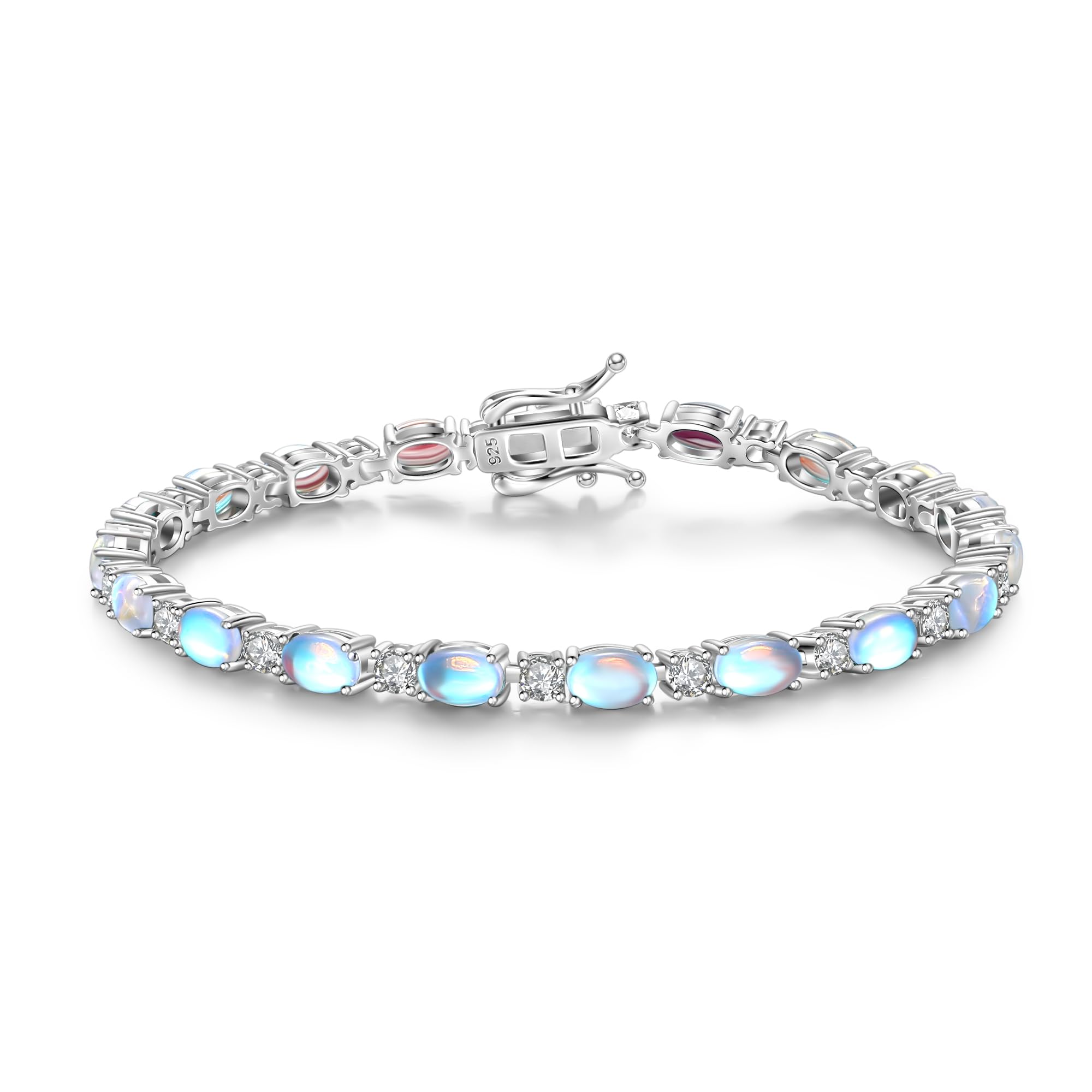 FANCIME Sterling Silver Birthstone Tennis Bracelet - Dainty Charm Bracelet for Women, Mom, Birthday Gift - Perfect for Everyday Wear, Special Occasions & Anniversary Celebrations
