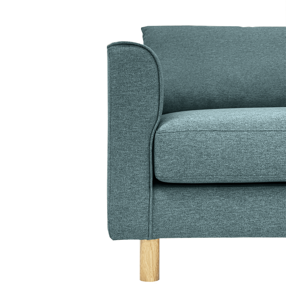 Toby Sofa with Ottoman - EcoClean Fabric, Modern Living Room Furniture for Small Spaces | Perfect for Apartments, Lounging & Movie Nights