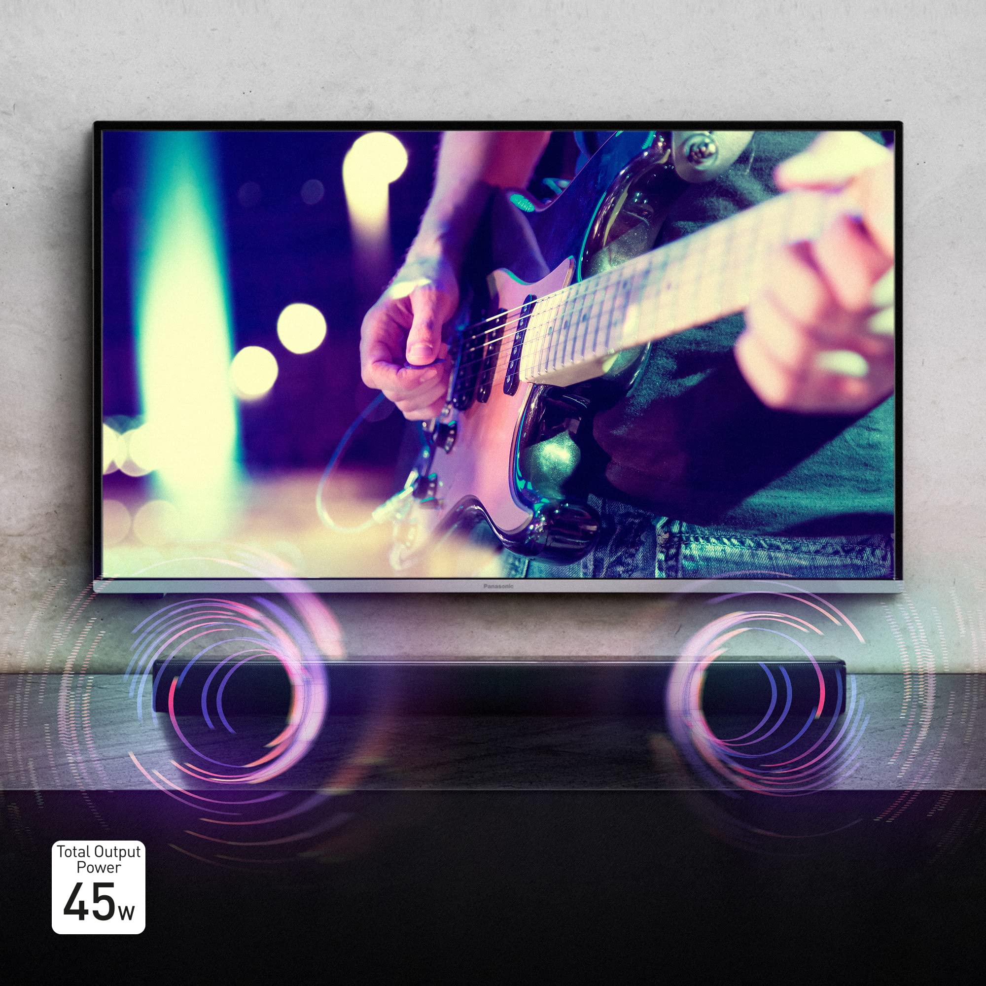 Panasonic SC-HTB150EBK Slim Soundbar with Wireless Subwoofer - Home Theater System for TV, Movies & Music | Immersive Audio Experience for Living Room Entertainment