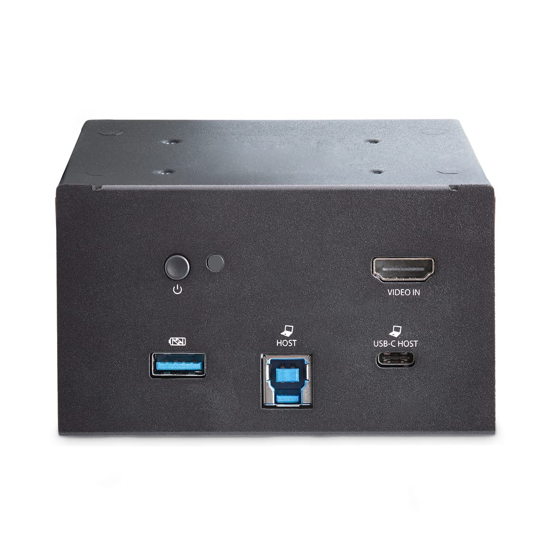 StarTech.com 4K USB-C & USB-A Docking Station for Conference Rooms - 4K HDMI, 60W USB-C Power Delivery, 4 USB Ports, Gigabit Ethernet (MOD4DOCKACPD) - Ideal for Office Meetings, Video Conferencing & Multi-Device Connectivity