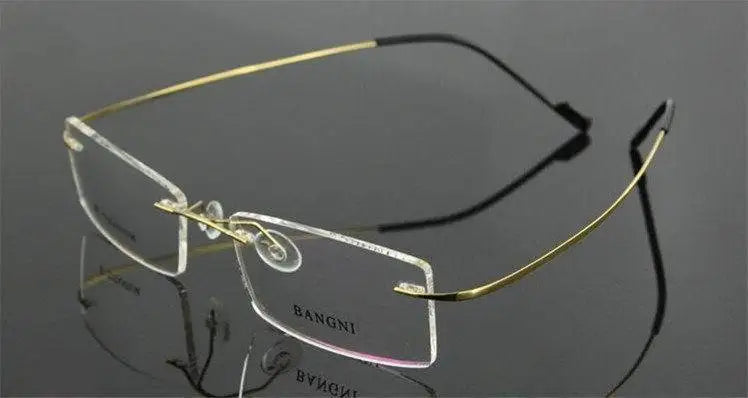 Brightzone Women's Rimless Square Screwless Titanium Eyeglasses - Lightweight & Durable Glasses for Work, Reading & Everyday Use