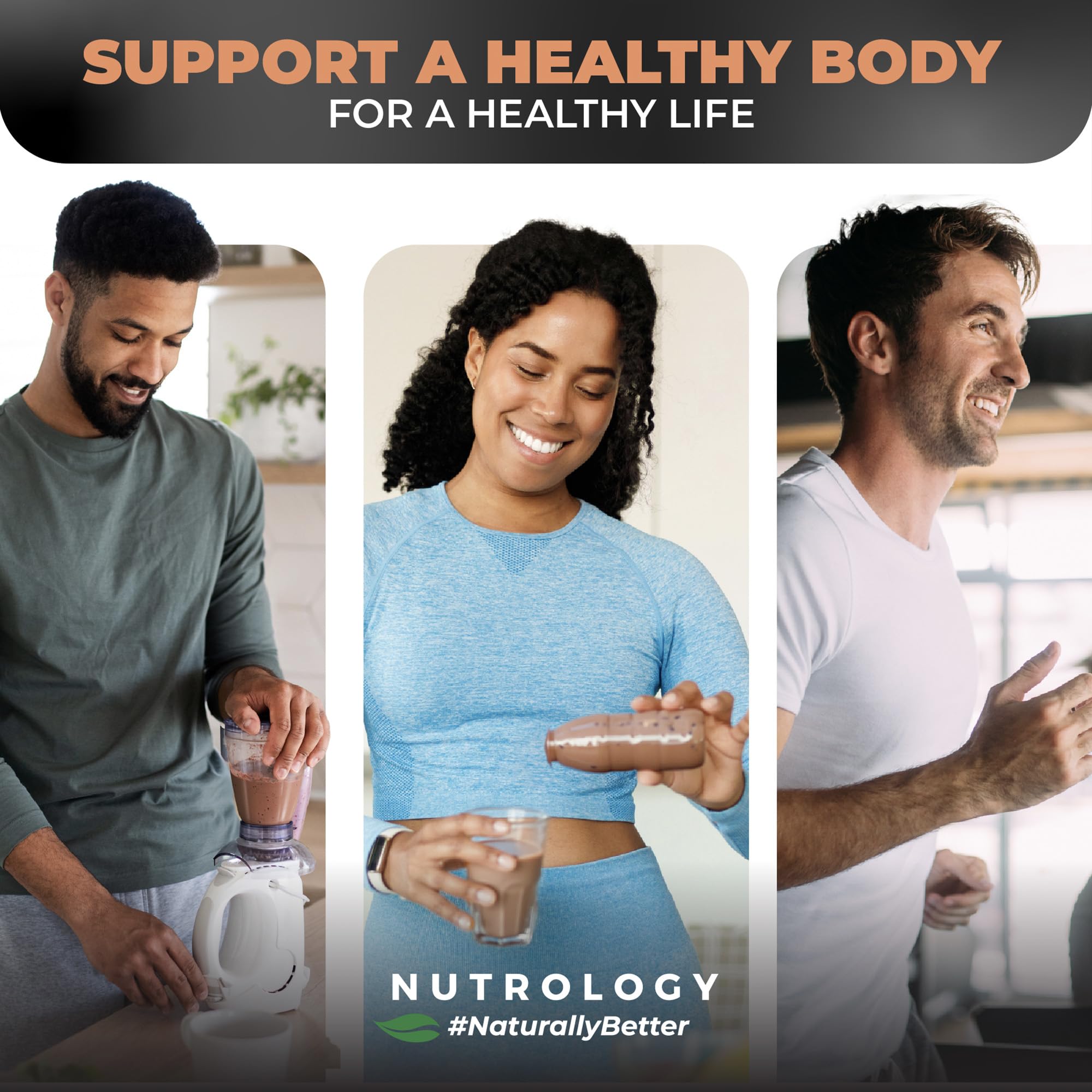 Nutrology TRIPACT Protein Powder - Creamy Chocolate 7-in-1 Meal Replacement Shake with Grass-Fed Whey, Pea Protein, Rice Protein, Greens, Probiotics & BCAAs | 40 Servings for Muscle Recovery, Weight Management & Post-Workout Nutrition | Perfect for Athletes, Fitness Enthusiasts & Busy Professionals