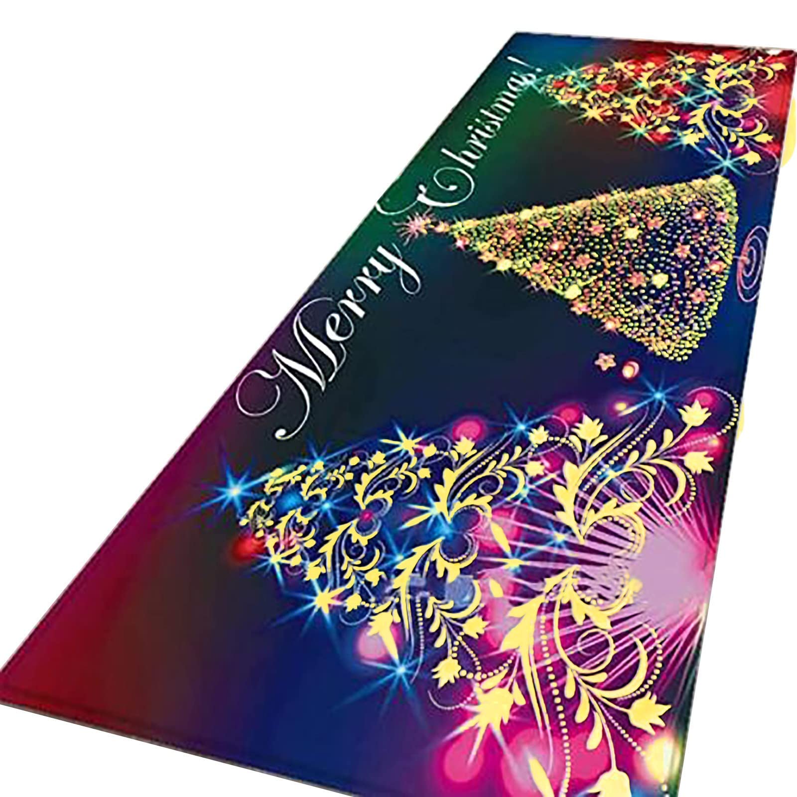 Merry Christmas Welcome Doormat - Festive Holiday Indoor/Outdoor Carpet for Home Decor, Xmas Party & Seasonal Greetings - Non-Slip Holiday Floor Mat for Front Door, Porch & Living Room Decorations