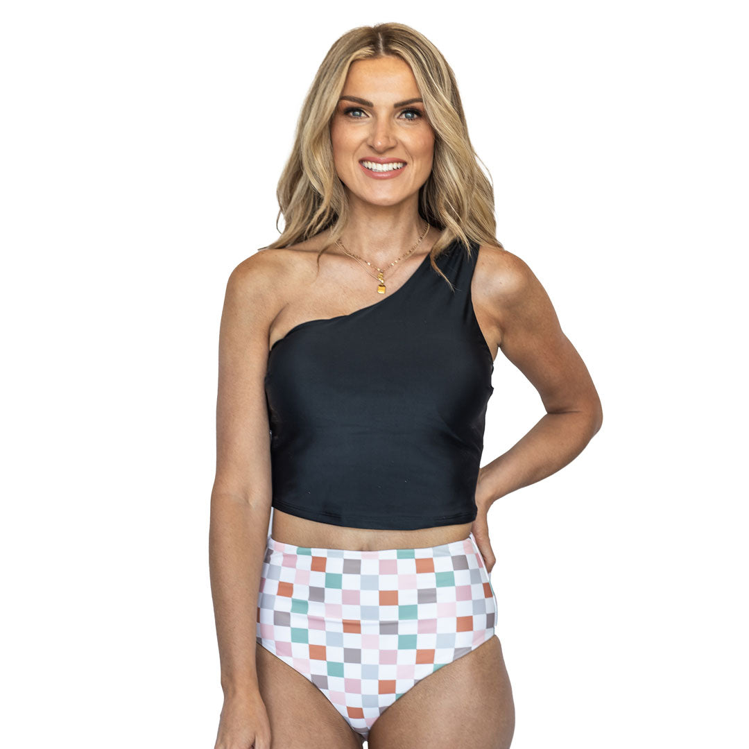 Women's Single Shoulder Tankini Top - Sexy Swimwear for Beach & Pool - Perfect for Summer Vacation & Water Sports