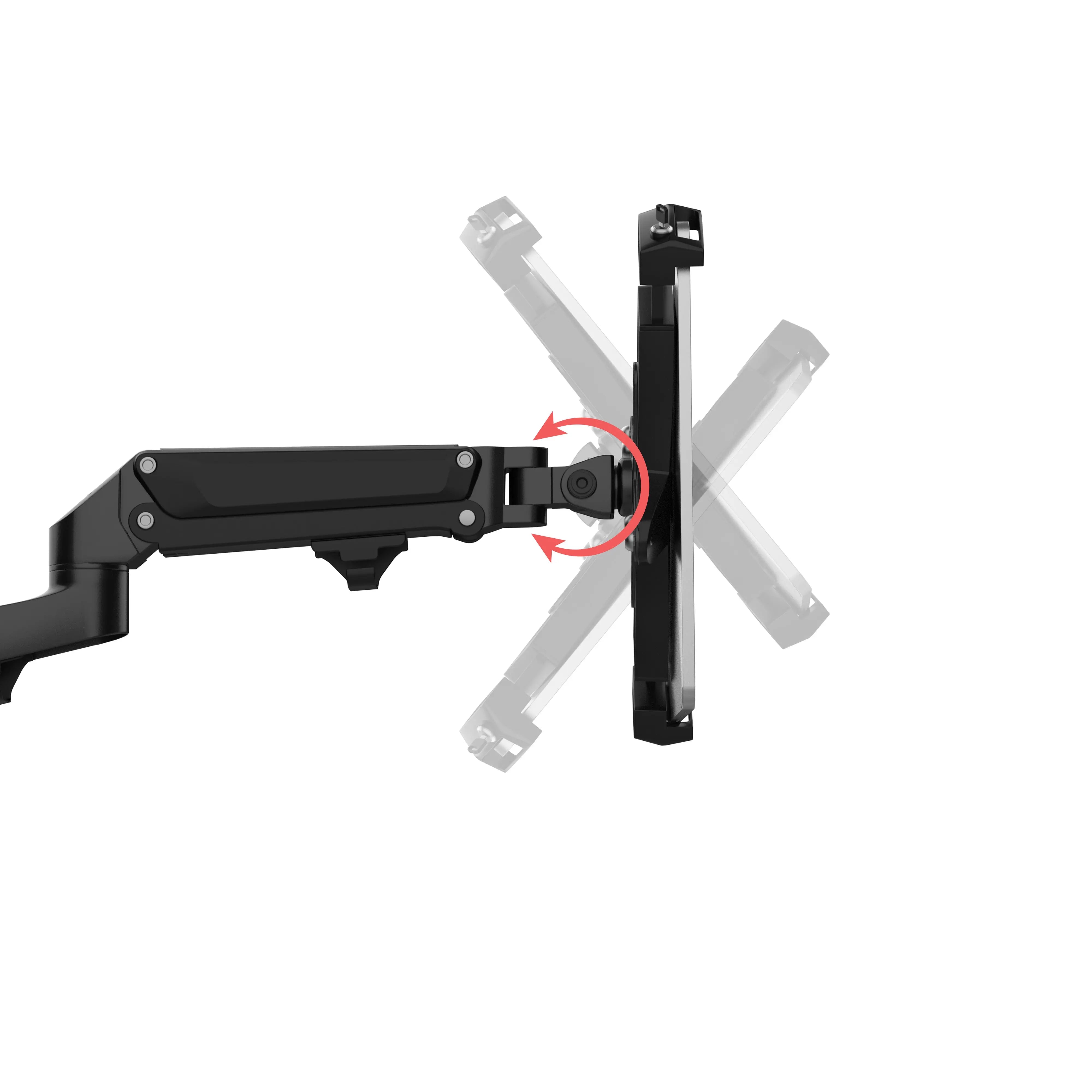 Adjustable Articulating Desk Clamp Mount with Secure Enclosure - Perfect for Monitors, Laptops, and Tablets in Home Office & Gaming Setups