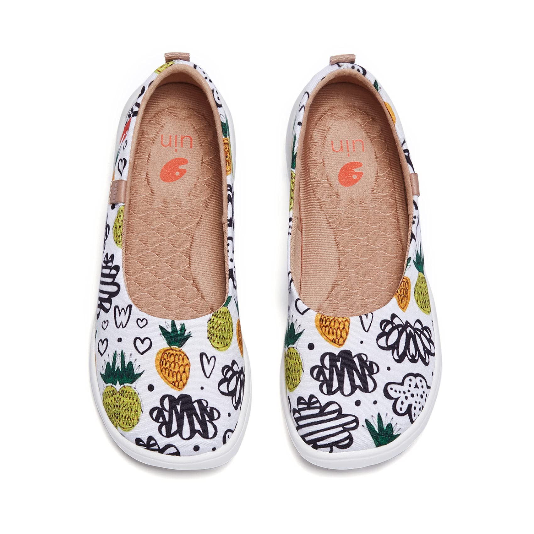 UIN Women's Art Painted Ballet Flats - Pointed Toe Slip On Loafers - Lightweight Comfortable Travel Shoes for Casual Wear, Work & Walking